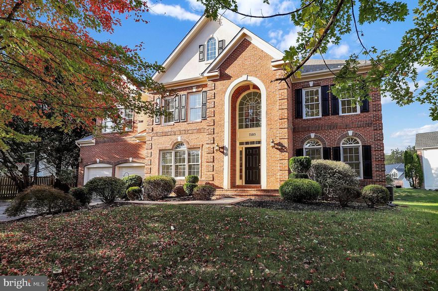 Welcome to 7105 Collingwood Ct in Elkridge! This stunning brick home is nestled in the charming Grovemont neighborhood, surrounded by beautifully designed colonial and modern properties. With over 6,000 sq ft, it features 5 bedrooms, 4.5 bathrooms, and two bonus rooms in the fully finished basement. As you step inside, you'll be welcomed by a grand two-story foyer filled with natural light. The main level offers a private office, a formal dining room with a butler’s pantry, and an open-concept family room that seamlessly connects to the kitchen—ideal for both entertaining and everyday living. Relax in the lovely sunroom, and enjoy the convenience of a laundry room and powder room on this level. Upstairs, the primary suite serves as a true retreat, complete with two walk-in closets, a cozy sitting area, and an en-suite bath featuring a double vanity, soaking tub, and separate shower. Four additional bedrooms and two full baths complete the upper floor. The fully finished lower level is perfect for entertaining, boasting high ceilings, a spacious recreation room, a wet bar, a full bath, and two bonus rooms that provide ample space for an office or recreational activities. Conveniently located within walking distance of Patapsco Park, Rockburn Park, and the popular Cascade Falls trail, this property truly has it all. Thank you for considering this exceptional home!