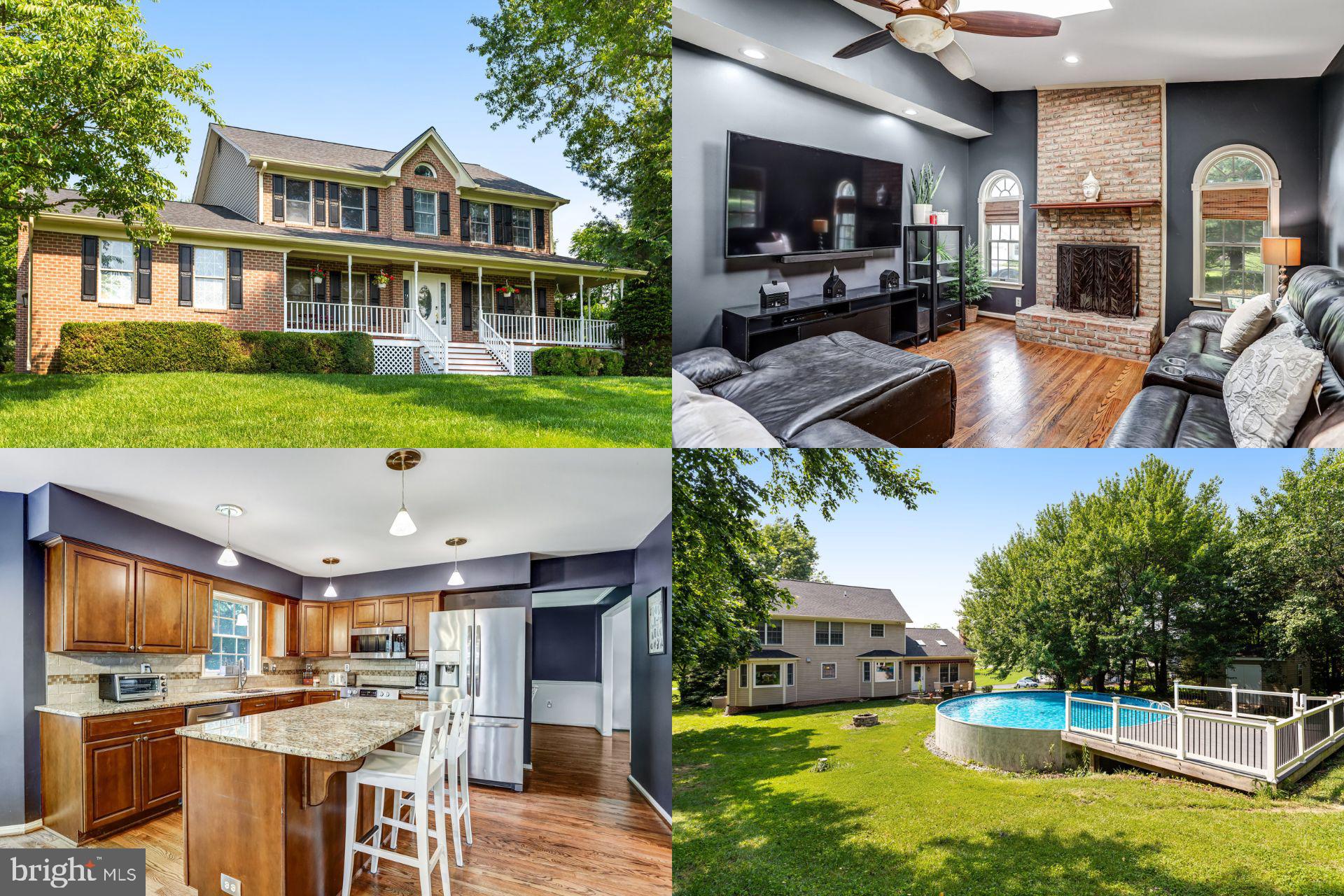 Welcome to your private retreat in the beautiful community of Clearview — a stunning Colonial nestled at the end of a grand, tree-lined drive on a flat and meticulously landscaped 1.35-acre lot. This home effortlessly combines elegance, comfort, and privacy in one of Oakdale District’s most picturesque neighborhoods, welcoming you with abundant charm from the moment you arrive and step onto the inviting front porch. Step inside to discover an open, sun-filled layout with timeless architectural details and modern updates throughout. Refinished hardwood floors flow across the main level, highlighting vaulted ceilings, crown molding, skylights, and a charming bay window. French doors open to a bright, dedicated home office, blending sophistication with versatility — an ideal space for working from home or pursuing creative endeavors. The beautifully renovated kitchen blends style and function, with seamless flow into formal and casual living areas — perfect for entertaining and everyday life. Upstairs, along with 3 sizable guest bedrooms and one dedicated primary suite, the updated hall bathroom showcases fresh, modern finishes designed with comfort in mind. The outdoor space is nothing short of exceptional. The expansive backyard features a premium 30-foot above-ground pool (installed in 2019) with a custom-built deck. A beautiful stone patio, fire pit, and newly constructed shed - all surrounded by lush lawn - complete an enviable oasis that is surrounded by mature trees for peace and privacy. The spacious unfinished basement provides incredible potential for future expansion — whether you envision a home gym, theater room, a fifth bedroom and third full bathroom, or just added recreation space. Recent updates include a new roof and gutters, hot water heater, and well tank — ensuring the home is as functional as it is beautiful. With its prime location in the tranquil Clearview community, classic charm, thoughtful updates, and breathtaking outdoor living, this is more than a home — it’s a lifestyle. Don’t miss the opportunity to make it yours.