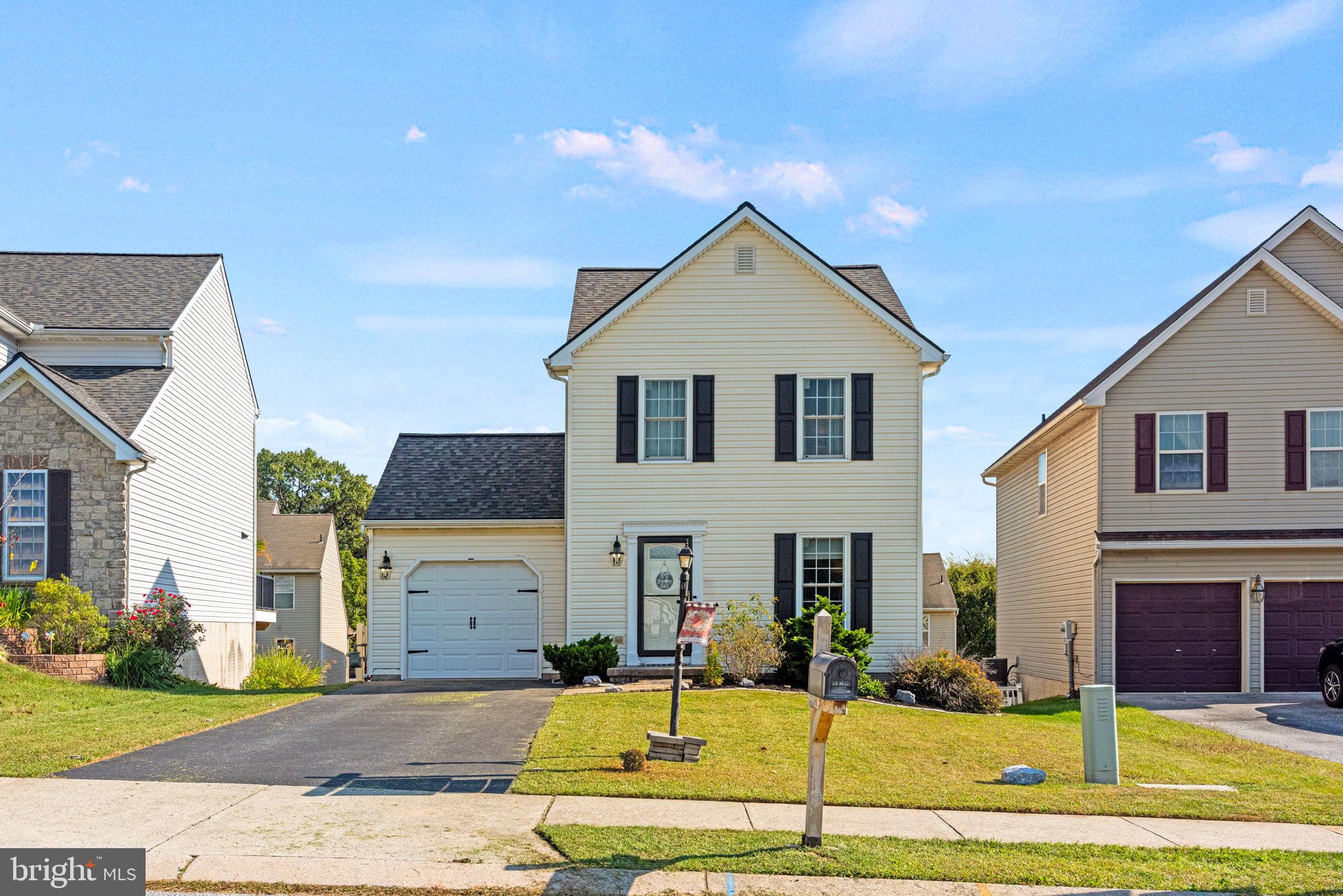 Spectacular colonial-style home located in the desirable Chatham Creek neighborhood! This home features thoughtful updates and a vibrant community you are sure to love. As you walk in, you will be greeted with a large freshly-painted living area leading to your beautifully updated eat in kitchen. With brand new vinyl flooring, updated tile backsplash and granite counter tops, you'll be ready to host right away! Upstairs, 3 generously-sized bedrooms ensure plenty of space to unwind. The large primary bedroom with en-suite is sure to impress. Step out back onto your brand new deck overlooking a fully fenced yard that is perfect for entertaining! Enjoy picturesque views of the surrounding farmland as you take a stroll along the neighborhood walking trails complete with two playgrounds and pavilion area with picnic tables. Even meet a few horses that wander in the neighboring fields! Conveniently located close to both routes 83 and 30 makes your commute to Maryland, Lancaster or Harrisburg a breeze. With a brand new roof and deck for you to enjoy - all that's left for you to do is move right in and make this home your own!