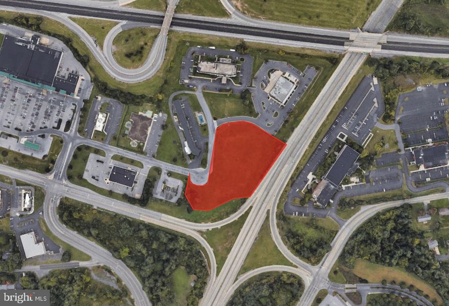 Prime 2 acre tract along Cumberland Parkway. Join Cracker Barrel, Wingate Inn, and Best Western on a premier commercial site with excellent visibility from US Route 15 and the PA Turnpike. Location is an excellent hotel, office, restaurant or convenience store site. Sketch plans on file show buildings up to 12,500 SF. Recent grading improvements allows for two users on site