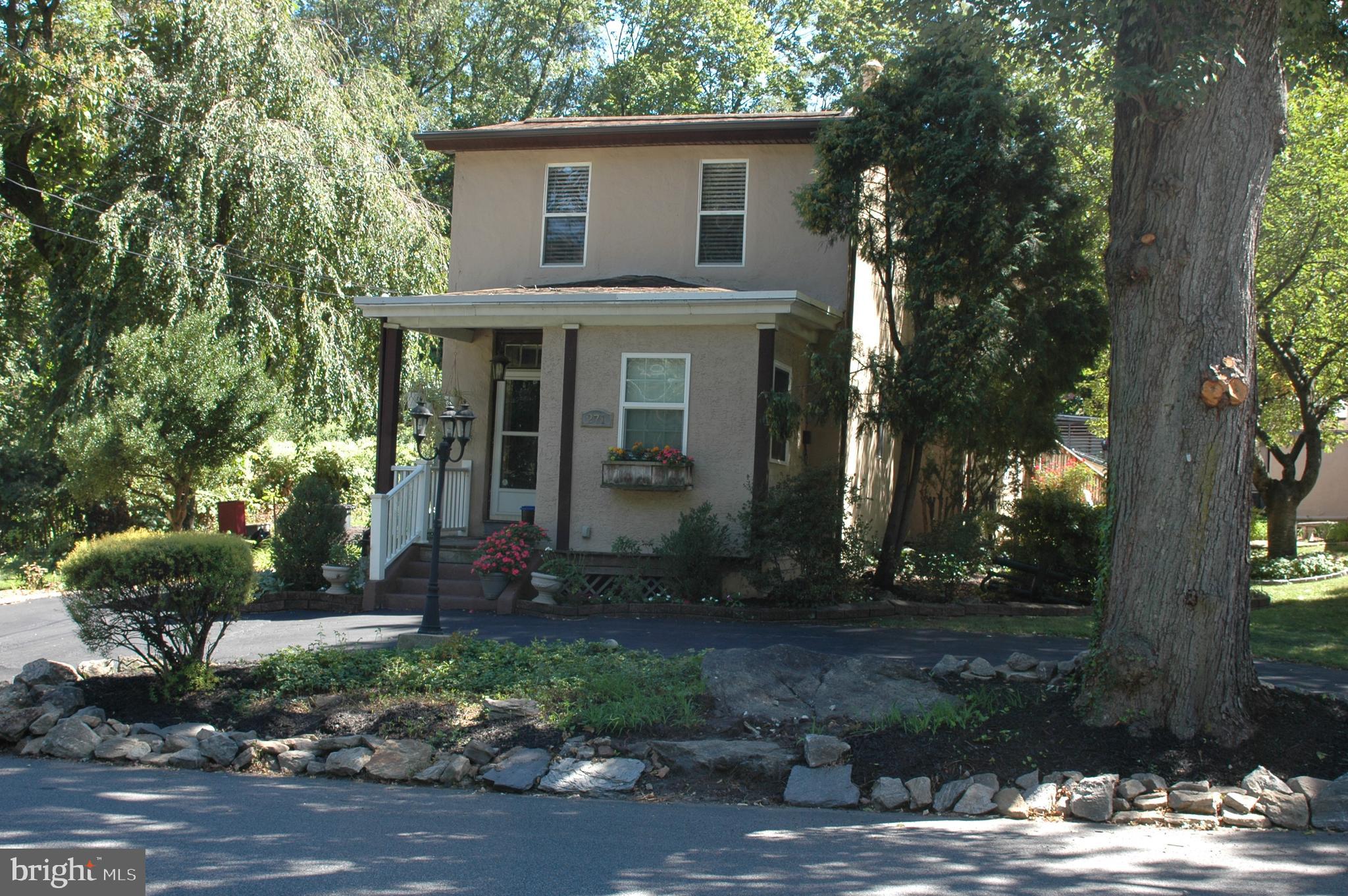 271 Righters Ferry Road is a rare, unique opportunity in the desirable Bala Cynwyd neighborhood. This large, deep lot is situated on a tree lined street with close proximity to shopping and transportation. This home features 2 completely separate 2 bedroom, 2 bath units, 1 on each floor. The entire home has been carefully renovated and lovingly maintained by the owner occupant (retired licensed electrician, plumber, and HVAC technician). The primary heat source is radiant hot water, and each bedroom and living space also has a mini split system that offers air conditioning as well as a supplemental heat source. The home can continue as a duplex or be converted into a larger single family home. The expansive lot offers a circular front driveway, a large side driveway, and a rear parking area. The lot also features extensive raised garden beds, mature trees, as well as a beautifully landscaped side yard. The rear of the property features an in ground vinyl lined pool with decking surround, and a covered barbecue area with electriciy and running water. Also included are two large 12 x 24 foot separate buildings that feature heat, central air, and electricity. Current rents for a 2 bedroom, 2 bathroom in this area are $2000-2500. The property will be delivered vacant. The possibilities are endless for an investor or owner occupant. Additional photos coming soon.