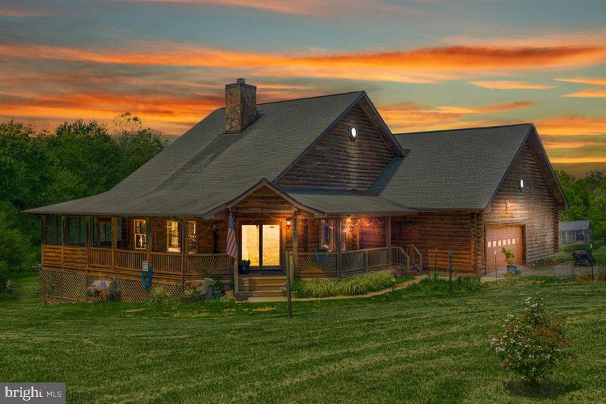 Come enjoy privacy in your country oasis!  This beautiful log cabin offers space and serenity hard to find so close to Northern Virginia and Lake Anna.  Almost 4 acres of beautiful land with so much space to enjoy wildlife and peace and quiet!  Brand new Trane HVAC system just installed.