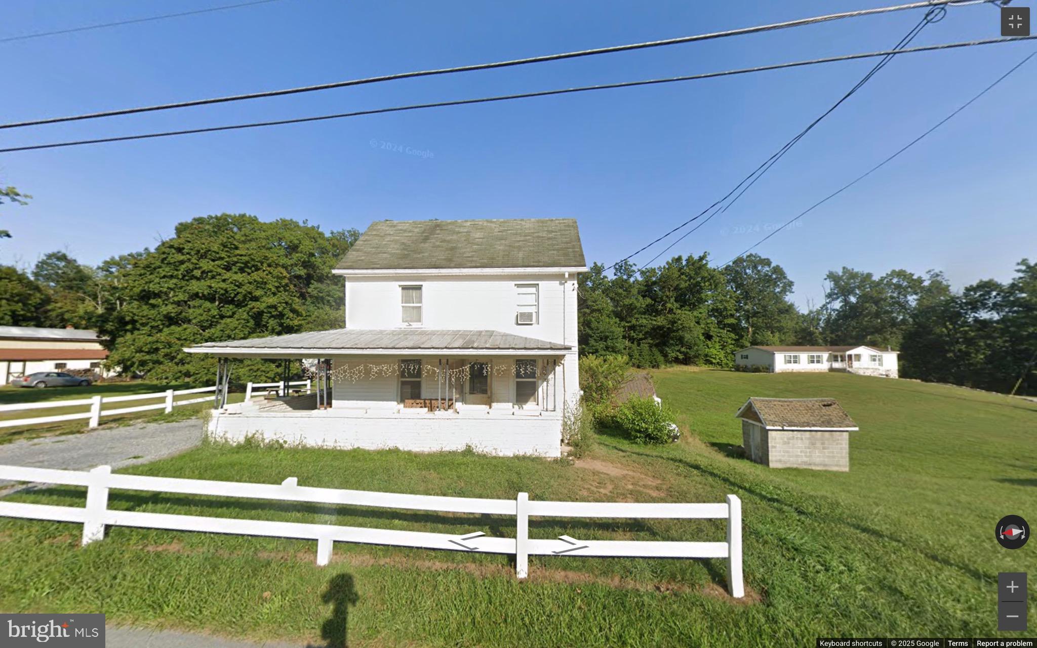 Colonial home featuring 3 bedrooms, 2 baths. Situated on .82 acre. Eat-in kitchen. Large full bath with laundry. Cozy bedrooms on upper level. Full attic. Nice size covered front porch to enjoy the outside. 3 large storage sheds. Shared water well and public sewer. Selling as-is. Cash, conventional