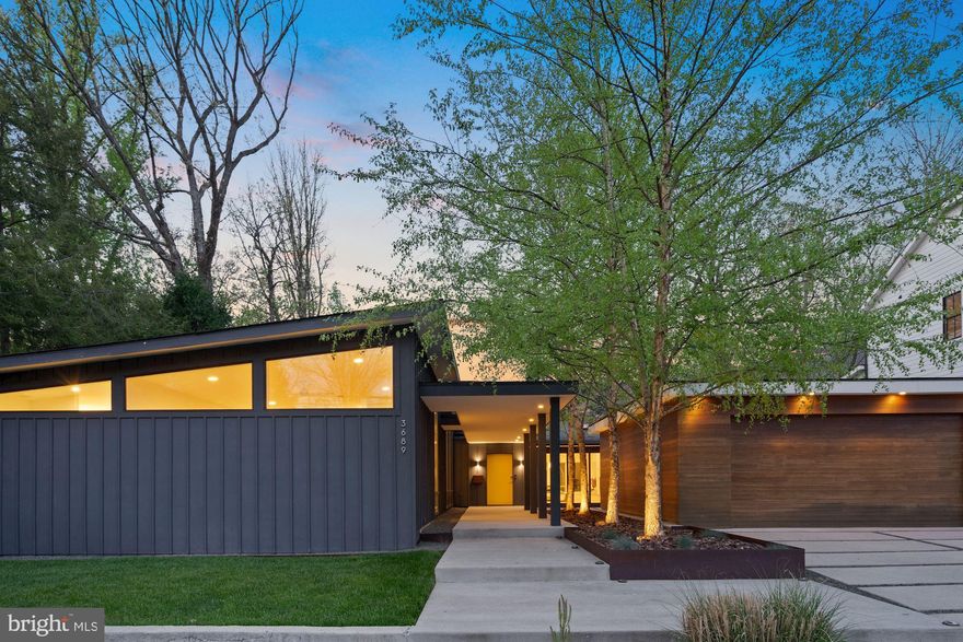 *Offer Deadline- Tuesday @12pm* This Mid-Century Modern masterpiece designed and renovated by Sagatov Design + Build is a home with breathtaking outdoor sight-lines, meticulous detail, and natural light. Its functional 5 Bedroom and 3.5 Bath layout suits nearly every lifestyle with 4200 Sqft of living space. Warm and inviting, the energy of the home pulls from its sun-flooded rooms, oversized windows and skylights, and serene tree-top views. Perfectly sited on .35 acres in Williamsburg Neighborhood, 3689 North Harrison Street is in a desirable North Arlington location close to all three schools, minutes to DC, Tysons, National Landing, and three major airports. 

A private courtyard welcomes you as you enter this two-level modern home. With vaulted ceilings expanding the main level, breath taking views instantly capture the backyard tree canopy and a modern floor plan welcomes you.  Located just inside the front door is a flexible large living space and a modern kitchen with a Carrera marble waterfall island, premium appliance package, and pantry. Adjacent to the kitchen is a spacious dining room and a beautiful living room with wood burning fireplace with stone façade and low built-ins. With access from the kitchen and living room, the vaulted screened porch accommodates additional three season living and dining. A grilling deck off the porch provides access to the large backyard. The left wing of the house has an art and reading gallery situated off the well-appointed primary suite with two walk-in closets and modern bath with large shower and tub. Two additional large secondary bedrooms are located off the gallery walk connected by a “jack & jill” bathroom. On the opposite side of the house, you will find a cozy family room with views to the backyard and front interior courtyard. Also located on the main level is a beautiful powder-room and an oversized detached two car garage with built-in organizational storage system. 

The walk-out lower level includes two large secondary bedrooms, a large full bath situated between the two bedrooms, a rec-room currently used as a media and workout room. one of the bedrooms includes a private sitting area with lovely views of the backyard. Access to private rear outdoor living spaces flows off the rec-room. Also located on the lower level is an oversized laundry / mudroom with side-by-side washer-dryer, built-ins and large countertop for drying and folding stations. 

The backyard and lower-level outdoor spaces are a perfect extension of the screened porch and deck. Features include a covered patio that runs the length of the home and a built-in gas fire pit area, perfect for outdoor entertaining. 
*Going Active on May 19th (interior photos will be uploaded then) & showings can start on May 20th
* Seller is looking for a 30 day close & a 60 day post occupancy.
** Per Owners Request - they will be responding to all offers on Tuesday, May 24th at 12pm.
** Agents- please read agents remarks for more details.