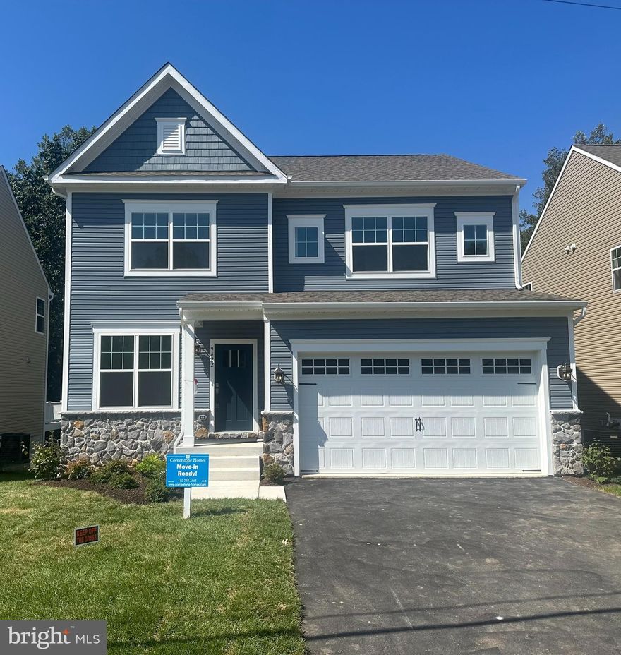 Just Listed for immediate delivery! Section II of Cornerstone Homes in Fairview Woods is now available with 2 different floor plans to choose from. Fairview Woods is Cornerstone Homes' new development in Southern Howard County. Minutes to major Rts I95, 32, or MARC lines. Convenient to FT MEADE/NSA, JHUAPL and BWI. A short distance to Burtonsville, Columbia or Maple Lawn for shopping and restaurants. This wonderful enclave of new homesites are located at the end of Fairview Avenue; backing to Howard County Parks & Rec protected land. Walking distance to High Ridge Park with trails, tennis, pickleball, tot lot and other rec facilities. This brand new Highland Model is a 6 Bedroom, 3.5 Bathroom craftsman style home with a 2 car garage. Stunning Kitchen with a large breakfast island, full-overlay, soft close wood cabinets with Quartz high-end countertops. A walk-in pantry with ample storage and a full complement of SS appliances with a designer Hood Vent (vented to outside). Featuring a wide open floor plan with a seamless transition from the family room, dining room and kitchen. Optional Windows have been included throughout, giving this home plenty of natural light. The exterior stone, complemented by the accent siding come together to create a home with real curb appeal. Enjoy time out back on the large Trex Deck finished with white vinyl rails and views of the Patuxent River. Inside the home, you can find a completely finished basement with an oversized Rec Room and walk-out to rear yard along with Bedroom #5 & 6 and a Full Bathroom. Additional Features worth noting are the premium trim package found in the Main Stairwell, the Family Room and the Primary Suite. All the flooring is upgraded; including LVP throughout the main level and stairs up, upgraded pad in the upper and lower carpeted rooms. Deluxe Tile Package in the baths and a tiled backsplash in the kitchen. The Primary Suite in this home is what sets it apart with its tray ceiling and DUAL walk-in closets. As you enter the oversized en-suite bathroom, the feature list continues; large tiled shower with a bench and glass shower door, massive double sink vanity and a dedicated linen closet. The Upper level laundry room with laundry sink, is a wonderful convenience. All bedrooms on the second-floor feature walk-in closets. Spacious 2 car garage with paved driveway has room for 4 cars. Electric rough in for EV cars is included. Don't miss your opportunity to purchase one of the very few new construction homes available in the area! Call for your private tour. There is no NO HOA Fee and NO Front Foot Fee associated with this home. Contact builder for details of an exclusive incentive package. Call us for your private tour or to arrange an appointment with the builders rep. NOTE:The photos are of the model for reference. New professional photos of the actual home for sale will be loaded by Friday 2/13! Call for your appointment now!