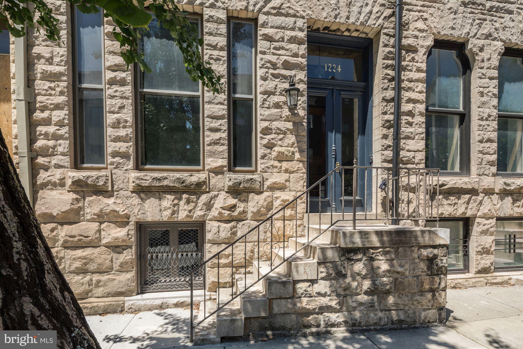 Totally Renovated Stone Mansion in the Heart of Mount Vernon! Huge bright rooms adorn this rarely-available large rental to easily accommodate all of your needs. Wonderful new kitchen with fireplace, oversized full bathrooms, great entertaining spaces, hardwood flooring throughout, and high ceilings!
Perfect location within steps to Penn Station, historic monuments, the Walters Art Gallery, Baltimore Symphony Orchestra, MICA, Center Stage, Peabody Art Gallery, Mount Vernon Place with the original monument to George Washington! Fine restaurants and easy access to downtown, Johns Hopkins, and the Jones Falls Expressway. Perfect!