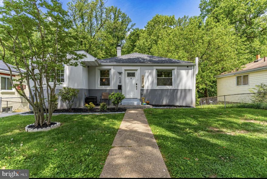 MULTIPLE OFFERS IN HAND.  Highest and best due by Monday 5/22/23 @ 8pm. Newly renovated 4 bedroom, 2 baths with large eat-in kitchen with stainless steel appliances.  Living room and dining room combo. Beautiful wood floors. Recessed lighting. Finished basement with private entrance. Off street parking. Large, fenced in back yard great for entertaining. Newer roof. Less than a mile to public transportation and convenient route to the beltway.