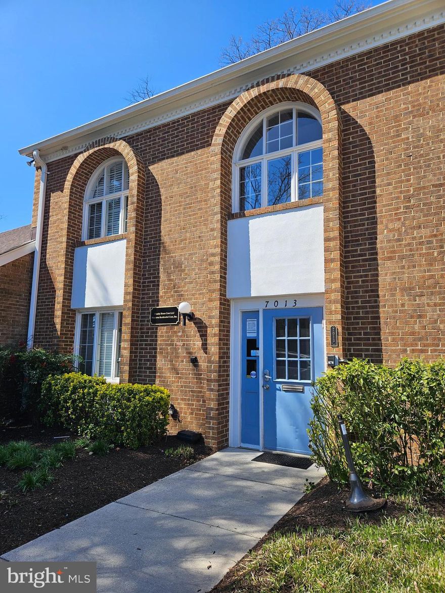 PRICE IMPROVEMENT! Fantastic office space with tenant in place!  Wonderful investment opportunity.    This is a 2 level "townhouse" style offices with separate offices, conference rooms, kitchenettes/break rooms and 2 restrooms (one per level).  Current tenant at 7013 Backlick is in a 3 year lease with escalations ending in 2026.    Quarterly condo dues at North Springfield Professional Center are $1142.92.  Parking is un-assigned, and generally adequate.  Most offices in the complex are medical or other professional services.   Well managed, quick access to I495, inside the beltway location.   Condo association maintains exterior as well as parking lot.  Tenant responsible for interior repairs.  Copies of current leases can be provided to serious prospects.   Properties are currently tenant occupied and places of business, but tenants will cooperate with showing requests.  Do not go unannounced or without an appointment, however.