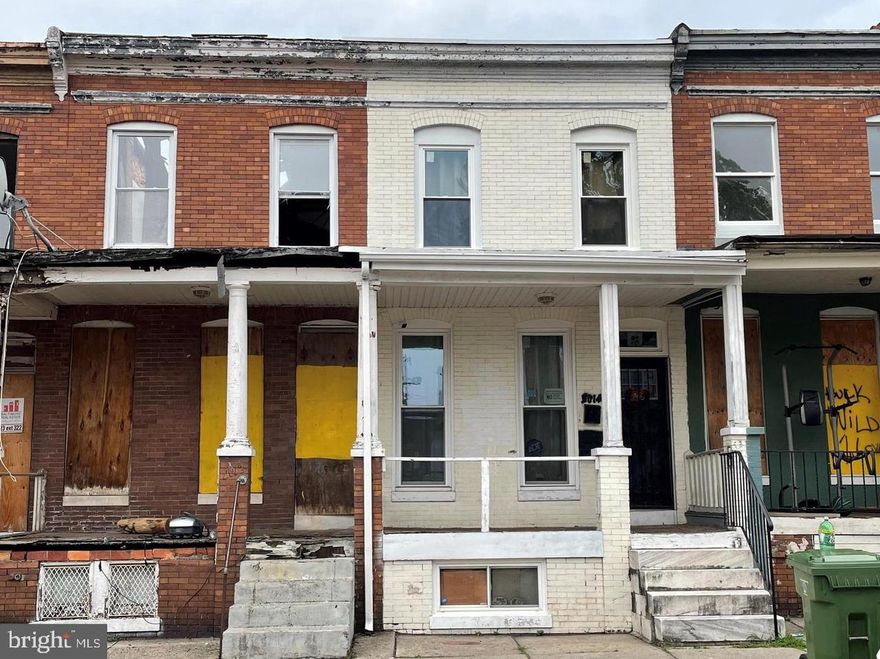 Charming 3-Bedroom Townhome with Investment Potential

Welcome to 2014 Robb Street, a classic 1915 porch-front rowhome in East Baltimore Midway. This two-story home features 3 spacious bedrooms, 1 full bath, and original architectural details.

The main level offers a traditional layout, while the upper-level hosts well-sized bedrooms. A new furnace and water heater were installed in 2023. 

This property has great potential for investors or homeowners looking to renovate. Conveniently located near major roads, schools, parks, and public transit, it provides easy access to downtown Baltimore.

Sold strictly AS-IS. Contact your agent today to learn more!