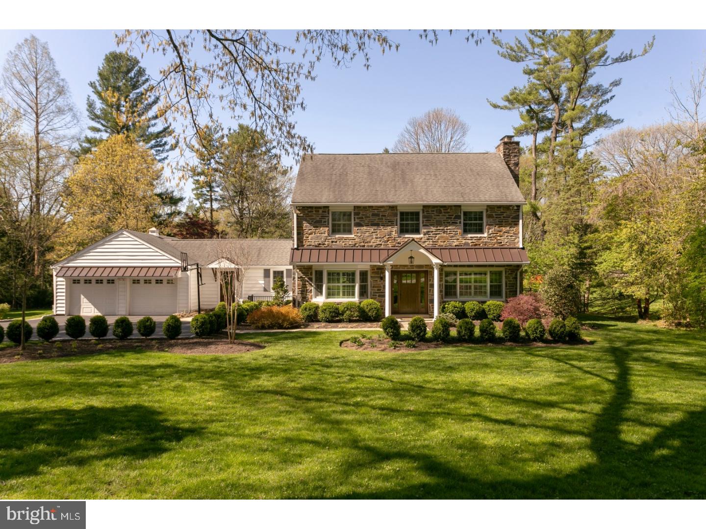 Welcome to this stunning two story stone colonial on over an acre of manicured grounds in the heart of Penn Valley. This home has every upgrade & every feature. So much of this home has been redone. Enter the center hall to a spacious Living Room w/dental crown molding, h/w floors, an abundance of windows w/plantation shutters & a wood burning stone fireplace that creates a wonderful ambiance on cold winter nights. The formal Dining Room has a bay window, h/w floors, dental crown molding & plantation shutters. The gourmet eat-in Kitchen is truly a show stopper w/many upgrades & wall of windows surrounding the eating area. The Kitchen features new quartz counter-tops, an island w/ sink, new marble back-splash, double ovens, 2 dishwashers, custom cabinets & tons of counter space for cooking & entertaining. The sunlit eating area is perfect surrounded by windows & 2 separate entrances to the gorgeous backyard. The view overlooks a luxurious in-ground pool, spa & fountain. The cozy Family Room opens to Kitchen & is perfect for an entertaining space or unwinding after a long day. The Laundry Room has granite counter-tops, sink, custom cabinets, radiant heat & pantry. The Mud Room features a second entrance from the front of the house, 2 closets, tile floor & a glass door to the paver patio that overlooks the picturesque grounds. The backyard is truly breathtaking w/the beautiful in-ground pool & fountain. Completing the first floor is a renovated hall Bath & attached over-sized Two Car Garage. Walk upstairs to the Master Bedroom Suite that features 2 walk-in closets w/custom cabinets, crown molding, plantation shutters & a completely renovated Master Bath. The Bathroom has stall shower w/2 shower-heads, double sink vanity, tile floor & windows that allow sunlight to pour in. There are 3 additional Bedrooms all w/great closet space, ceiling fans & crown molding. One Bedroom has its own full Bath perfect for out of town guests. Finishing this floor is a renovated hall Bath w/custom built-ins, granite counter-tops, double sink vanity, skylight & tile floor that looks like wood. Walk up stairs to a finished attic. This floor features 2 rooms for additional living space with h/w floors & cedar closet. One of the rooms is great as an entertainment space w/its custom built-in couches. The finished walkout Basement has an Exercise Room with carpeting, a Family Room, full Bath & storage areas. Completing this home is a whole house generator & an automatic pool cover!