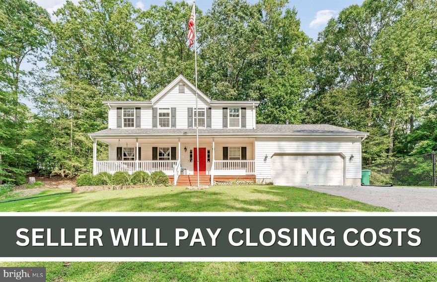 SECLUDED! 2364 SQFT 4 Bedroom 2.5 Bathroom Colonial on 2.93 Private Acres w/ a 2-Car Attached Garage! A country shared drive leads you up to where the home is nestled in the woods. A large parking area provides plenty of room for additional vehicles. The full length front porch adds aesthetics as well as functionality! You enter into  a small foyer w/ a coat closet that has a 1/2 bath to your right and a formal living room to your left. Just behind the living room is a formal dining room which flows into the kitchen, breakfast area, & large family room. Just through the back door is a large deck running the full length of the home which is the perfect space for entertaining. Upstairs is home to a primary suite plus 3 additional bedrooms, and a full bathroom in the hall for a total of 4 bedrooms 2 full baths. The primary suite is very large boasting a walk-in closet, separate vanity area, & well appointed attached primary bathroom. There is a nice fenced in area for pets off to the side yard. The privacy of the lot, massive back deck, front porch, & functionality of the home are the biggest selling features! Will go Active on Friday! Set up your showing now to get ahead of the pack!