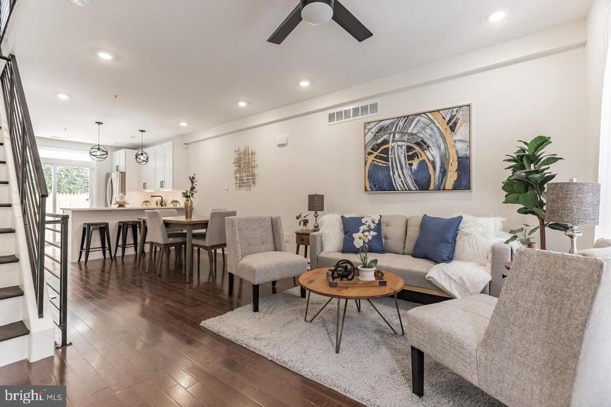 Welcome to 1453 N Myrtlewood St — a beautifully designed, recently constructed rowhome located on one of the most sought-after blocks in Brewerytown! This vibrant neighborhood is known for its booming new development, great local restaurants, and proximity to Girard Avenue, Fairmount Park, and Center City.

Step inside to an expanded first floor featuring a bright, open layout with a spacious living room, dining area, and a stunning designer kitchen. White shaker cabinetry, sparkling quartz countertops, and a premium stainless steel appliance package create a perfect space for any home chef. Sliding doors lead to a generously sized private patio with a privacy fence — perfect for summer entertaining or a quiet outdoor retreat.

The lower level offers a fully finished basement with a separate utility/storage room and an additional half bathroom, providing flexible space for a den, office, or gym.

Upstairs you’ll find two well-sized bedrooms, each with ample closet space and access to a full bathroom. The third-floor main suite is a true retreat, featuring a sleek, glass-enclosed shower, contemporary finishes, and a convenient wet bar just outside the bedroom — ideal for late-night refreshments.

Additional features include:

Central air

Washer & dryer

State-of-the-art HVAC, plumbing, electric, new gas, and water connections

Modern finishes throughout

Located just minutes from Girard Ave hotspots, breweries, parks, and only 10 minutes from Center City — this home offers the perfect blend of style, space, and convenience.

Pets welcome - $50 pet rent