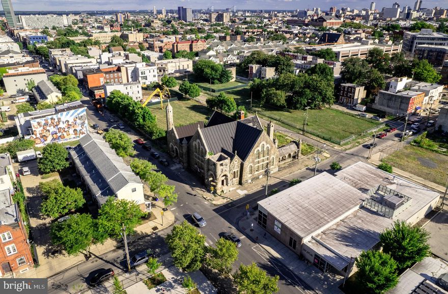 A historic landmark in a developing area ready for a new owner to fully utilize its potential. Located blocks from Temple University, just inside the intersection of Cecil B Moore and Ridge Ave. 2036 Cecil B Moore Ave offers a 14,000 square foot lot, with additional undeveloped space ready for a parking lot or extension. The former church offers beautiful stone, large archways, detailed stained glass, and opportunities for conversion. The land is zoned RM-1 and is a rectangular-shaped corner site offered as is. Surrounded by tons of new development and revitalization, this property is directly next to a YMCA and revitalized park. 3 minutes to Temple University! Public transportation is super easy, and the property is on a main street with easy access to Broad St and the Broad St line - .5 miles from Center City. Frontage -100/- ft along Cecil B Moore and 140/- ft along N 21st St.