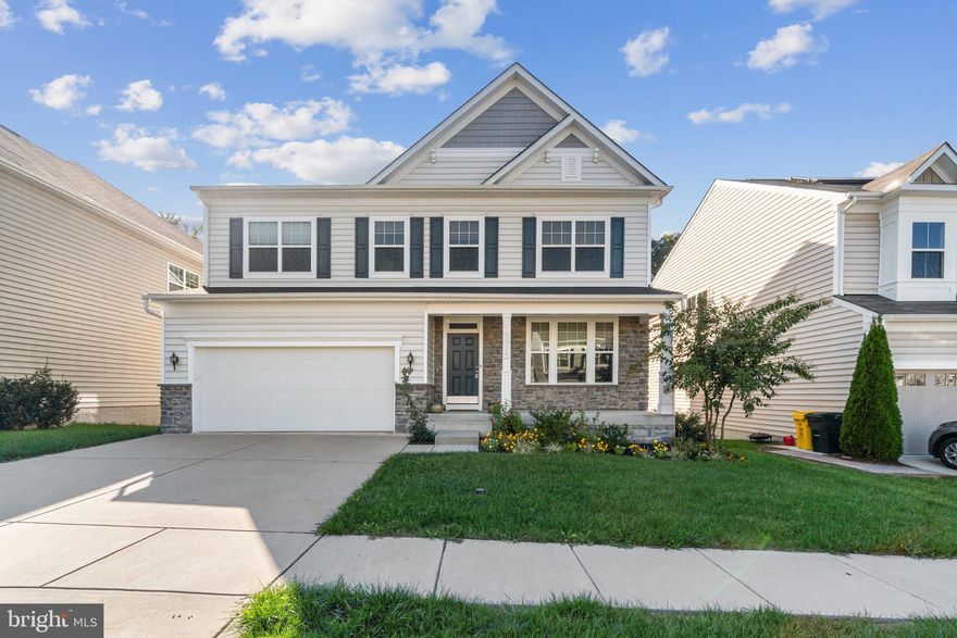 Immaculate upgraded single family home in the Stone Mill community located in Pasadena.  This is the Lancaster model with 3 car garage option, built by K Hovnanian Homes in 2018.  Upgrades include a 6' great room extension and 12x11 morning room.  Lots of additional builder upgrades and options installed throughout including 1st floor home office, 2nd floor loft space, gourmet kitchen, engineered hardwood floors on main level, owner's luxury bath option, lower level full bathroom rough in plus upgraded tile and accents in both upstairs bathrooms. The Mmin level includes a wide entry foyer adjacent to the home office with french doors and half bath, leading to an open great room, kitchen and dining space in the rear of the home. Great room has a 6' extension for additional space and a gas fireplace. Gourmet kitchen features an island, double wall oven, gas cooking, granite counters, stainless steel appliances, upgraded fridge and a pantry. Morning room is currently used as a dining room with 6 large windows and a glass door leading to the 16x16 trex and vinyl deck, complemented with solar powered lights on the newel caps. Mud room leads from the garage into the kitchen and could easily be converted into a pantry or extra storage space. A unique option added on the main level is the granite topped mini bar shared between the great room / morning room with overhang on both sides for additional seating options for both rooms. The upstairs level has 4 bedrooms, loft space, 2 full bathrooms and laundry room. Large primary suite with ensuite bathroom leading to an 11x10 walk in closet. The upgraded primary bathroom has a 6' shower with 6' bench and glass surround, soaking tub, double sink and ceramic tile floors. The 2nd floor loft space, currently used as a family room, could be modified as an additional bedroom by adding a wall, if desired. Hall bath includes double sink, tile floors and shower surround. Laundry on bedroom level. Basement is ready for finishing with a builder installed full bath rough-in and a walk up door to the rear yard. All 3 levels of the home including the garage feature 9'+ ceilings.  Only a few homes in this community have the 3 car garage option, perfect for an extra vehicle or as a hobby space. 2 additional car spaces in the driveway. Home is on public water / sewer. This home is also equipped with a total of 11.60 kW of solar panels from Solar-verse which provides significant annual savings in your energy expenses.   Stone Mill Community has a recreational area near the beginning of Meridian Drive with picnic tables and open space. Convenient access to Route 100, 10, 97 and 695, plus local parks and marinas along the Patapsco River.  Lease option also available.