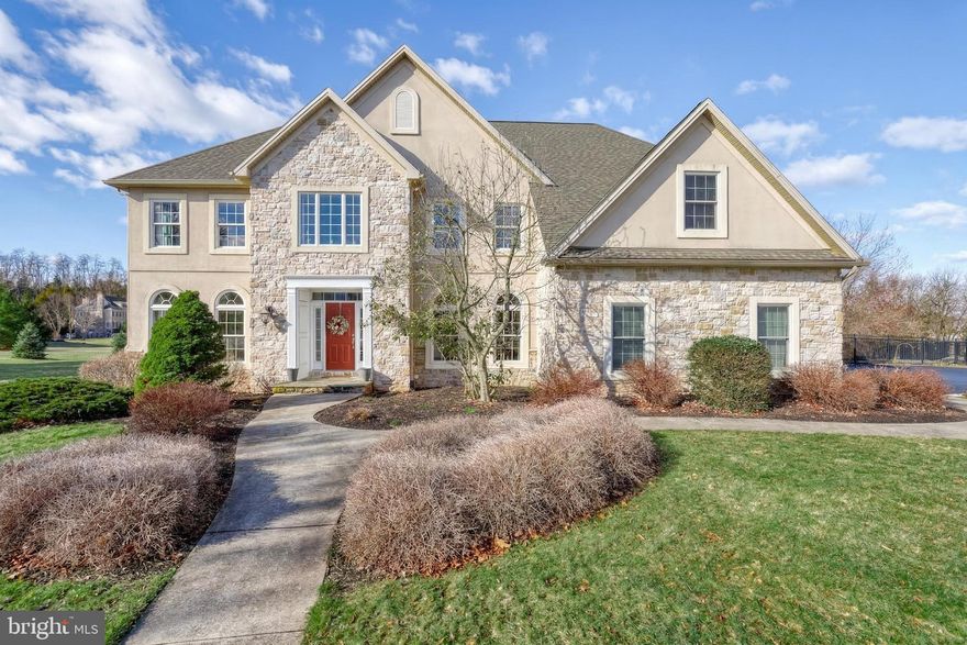 Upon entering the magnificent boulevard in the custom estate community of Olde Forge you'll be immediately taken by the breathtaking parklike setting. Bordered by the Yellow Breeches, a scenic fly-fishing creek, across the street from Creekside at Liberty Forge, adjacent to the Lower Allen Park. Just minutes to I83, the Turnpike or Rt. 15, for easy access to shopping, recreational areas or the Harrisburg Intl Airport, the location is as convenient as it is beautiful. This European-inspired, French Country home is poised perfectly on a landscaped 1.45-acre corner homesite. Over 4,500 square feet of luxurious living space. Tiled foyer with open two story, turned staircase. To the right, the formal dining room with octagonal trey and wood floors. To the left, a formal living room or office with 6’ french doors connecting to the family room. The custom cherry eat-in kitchen with tile floors, granite tops, stainless steel appliances, and wall cabinets that extend to the ceiling opens via arches and elegant pillars to an expansive family room with a gas fireplace that is flanked by cushioned seat, storage benches. The mudroom/laundry room features a full bath, butler-sized walk-in closet, owner closet, desk space, and custom cherry built-ins for seating and storage. Be sure to open the middle door! Upstairs the custom oak railing and spindles open up the loft area for a great teen computer space. Enormous owners retreat with an octagonal tray ceiling defined by pillars to a sunny sitting area. A spa-like five-piece bath that features an enormous double bowl vanity, sumptuous jetted tub, and full glass enclosed tiled shower. The generous walk-in closet has melamine shelves and box drawers. A lovely ensuite is down the hall and features a sink with vanity for applying makeup, along with a walk-in closet. The other two spacious bedrooms are joined by a full bath. The exposed lower level adds exceptional additional living space. The lounge area features modern espresso cabinets, glass tile backsplash, built-in; microwave, dishwasher, fridge, ice-maker, and TV. There is a billiard area and workout space, plus a full bath. The acid stained concrete floor gives that hip, industrial vibe. Outdoor living is equally impressive with a saltwater pool, covered deck, and firepit designed for relaxing and gathering. Additional highlights include an oversized three-car garage. Extended features list upon request.