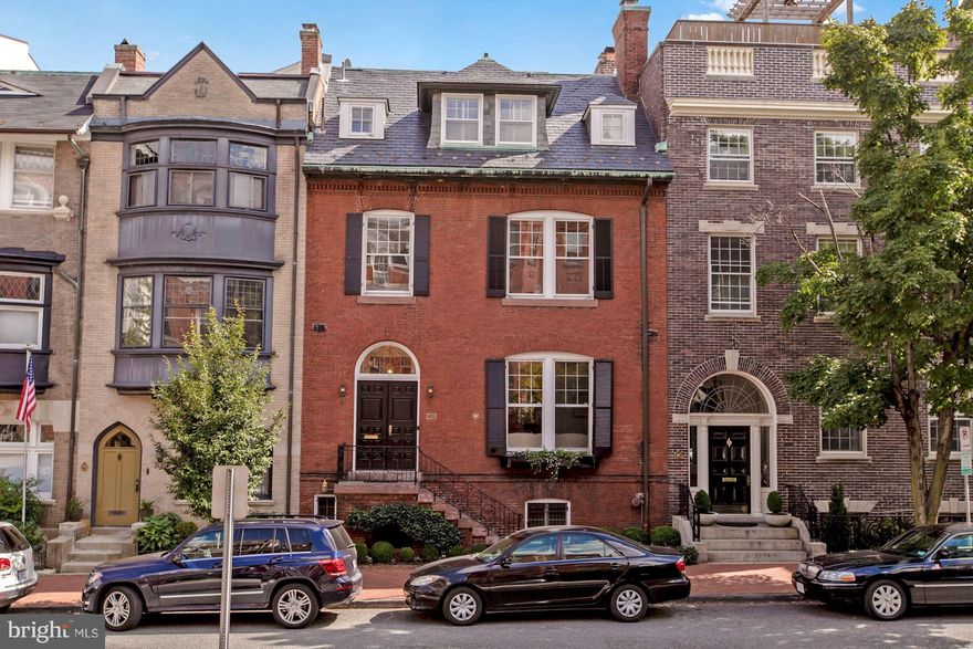 Gracious 28' wide 1898 Kalorama row home. Thoughtful renovations conserve this 7BR/4.5BA home s original elegance and grand proportions, while satisfying the 21st c. occupants needs and wants.  Warm heart pine flooring, 4 WBFs, and ample light. Perfect location on a premier block with close proximity to myriad shops, restaurants, and transit. Off street parking, lush private garden.