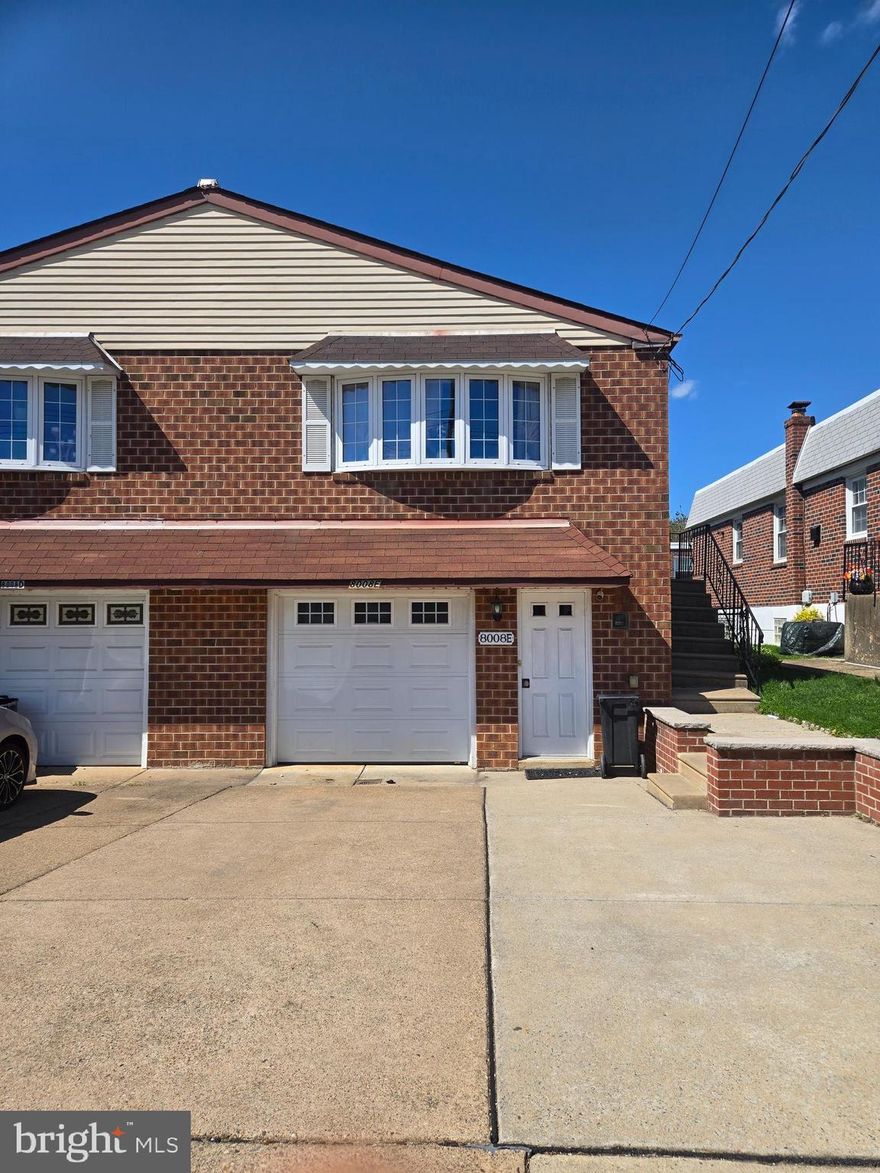 Welcome to this charming Twin in the heart of Holmesburg. This amazing Twin home has 2 floors including the basement with 2 1/2 bathrooms, First floor has 3 bedrooms and 2 full bathrooms with 1 in the master bedroom. The basement floor which was converted into a large Humongous bedroom with a half bathroom and a extra creative small room which can be converted as an office space or special place of your likings. The basement room could an In-Law Suite which  is so large that an extra room could be created by the new owner with a large family. The area very is quiet and peaceful. There are 2 entrances for the basement area from the front and back. You have a fenced back yard for your privacy, The garage door has Automatic garage door opener for your convenience. Why wait, call me if you have questions about this home. Schedule showing today. Negotiable to an extent.