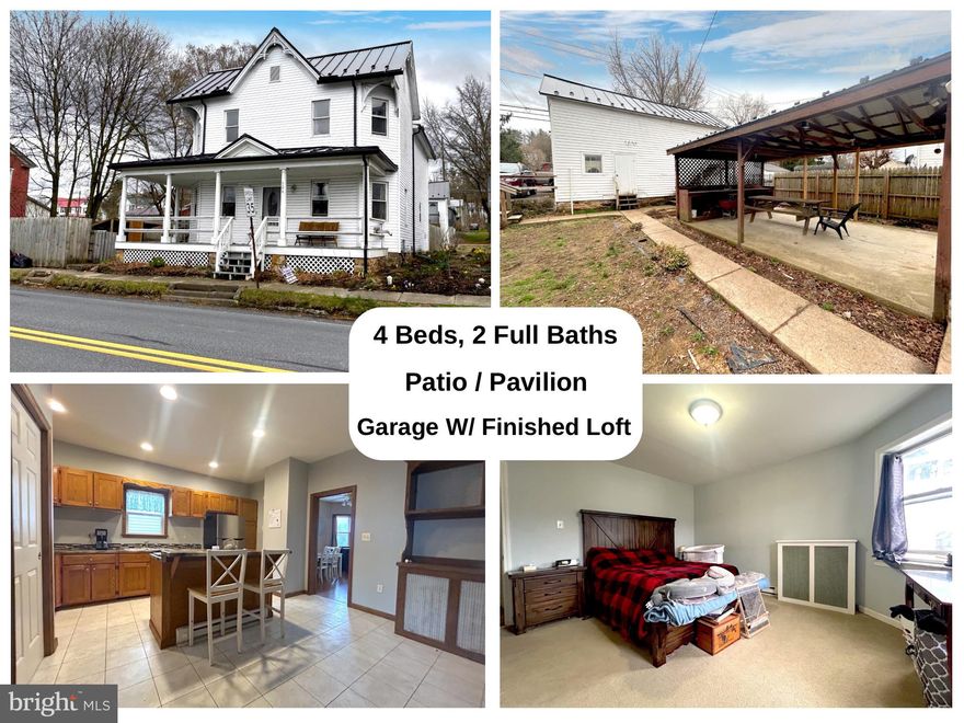 Looking for a well-kept, updated home in the heart of Richfield? Look no further! This home was completely remodeled in 2020. New metal roof was installed in March of 2025 on all of the buildings as well as new matching black gutters. The inside features 4 bedrooms on the second floor, and 2 full baths. The upstairs full bath features a jet bathtub and shower. One bedroom has its own private deck overlooking the backyard. The spacious kitchen has an island with slide in range, dishwasher, ceiling height kitchen cabinets and a pantry. The first floor has a full bath with a walk-in shower, laundry hookup, and newly installed marble tile flooring. The backyard has a large pavilion with a sink, a concrete patio area, garden beds prepped for this year, and a chicken coop. The first level of the barn/garage can be used for parking vehicles, mowers, storage etc., while the upstairs has a finished, heated room with carpet which was previously used as a movie theater room. New smoke detectors were installed throughout the house. Only 15 minutes to Selinsgrove, and 25 minutes from Mifflintown. Make this home yours while it lasts!
