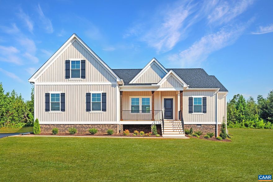 THIS IS A QUICKER MOVE-IN HOME, STUCTURAL SELECTIONS COMPLETE. FOR A LIMITED TIME, DESIGN CAN STILL BE CHOSEN. Expected delivery Oct/Nov '26. Welcome to the Oakdale plan, once inside you will find beautifully designed dining room just off the entryway, with sightlines to the family room, kitchen and dinette. The family room provides a comfortable setting for gatherings, where it opens to the covered back porch, creating a large outdoor entertainment space. Adjacent to the family room, the kitchen features a new large linear island and walk-in pantry (see the new plan in photos). Tucked away for privacy, this spacious bedroom and ensuite bathroom with double vanity, expanded tile shower with seat and transom window, private WC, and TWO walk-in closets.  Near the kitchen, the laundry room and mudroom lead to the 2-car garage. Opposite the great room are two additional bedrooms, each with a WIC and nearby is a full bathroom. Upstairs is a finished bonus room over the 2-car garage.  This home will be built in Compass Cove, water-access community on the private side of Lake Anna. The community offers 1+ acre homesites.  Photos are for advertising purposes only. Photos may contain upgrades that are not included in the listed price.,Granite Counter,Wood Cabinets