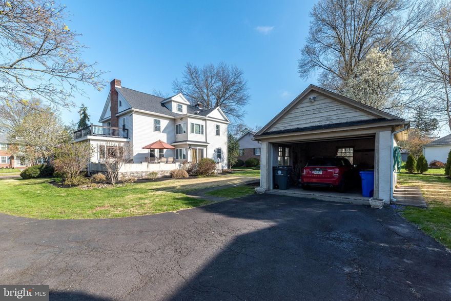 As the address implies, this home is situated in the well-known Rosedale retreat of Pottstown Borough, Montgomery County, PA. A side walk-lined street guides the visitor to an in-bloom pink Magnolia tree and flagstone walk leading to this home with a grand porch-covered and railed entry with lead glass sidelights. Inside, a sweeping staircase and inlaid wooden floors capture your attention. To one side is the living room and adjoining sunroom providing ample daylight. The living room has a genuine wood-burning fireplace bordered by Mercer tiles (Moravian Pottery & Tile Works) and 2 sets of French doors that lead to the sunroom. To the other side is a formal dining room. As you will see, crown molding and high baseboard adorn most rooms and a powder room is nestled to the side of the staircase. From the dining room easily enter the tiled kitchen w/ granite counter and stainless appliances. The kitchen leads to a breakfast nook, mudroom and basement. From mudroom, a sliding door provides access to a flagstone patio w/ half wall. From the sliding door, it’s an easy walk to your garage also. Back at the staircase, a turned set of stairs leads to a master bedroom and accompanying tiled master bathroom, tiled hall bathroom, two good-sized bedrooms and a desirable 2nd floor laundry w/ glass door. A second set of turned stairs leads to two other bedrooms on a 3rd floor ! The bedrooms have dormer windows, some eave storage and there’s even a cedar closet. The bathroom is tiled and has a period-clawed bathtub. The basement offers interior, perimeter drain protection, another laundry hookup if desired, a oil-hot water heater and outside entrance. The house is fully air-conditioned and a new roof, siding and windows were installed in 2018. A multitude of retail stores, Pottstown Hospital, The Wyndcroft School, 2 DYI centers and easy access to Rt 422 surround this quaint house and neighborhood.