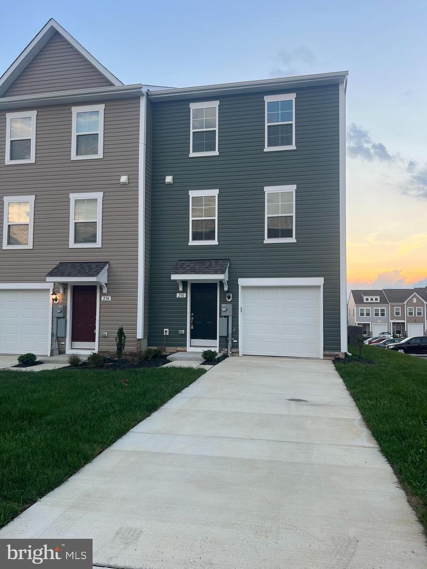 End Unit - Overlook at Riverside Stunning Brand-New Townhome
Discover modern living in this spacious 4-bedroom, 3.5-bath townhome! Upon entry, enjoy a finished recreation room perfect as a fourth bedroom complete with a full bath. The main level boasts elegant luxury vinyl plank flooring, an open living room with a convenient powder room, and an eat-in kitchen featuring a large island, quartz countertops, and stainless steel appliances with Nice Composite DECK.
The primary suite offers a generous walk-in closet and an en suite bath with a dual-sink vanity and oversized seated shower. Upstairs, two additional bedrooms, a full bath, linen closet, and centrally located laundry complete the upper level.
Located in a vibrant new community, residents enjoy fantastic amenities such as a dog park, children's play area, basketball court, tennis court, and recreation space all included! Conveniently situated for I-81, Rt 11, and I-70 commuters, this home offers beautiful mountain views and is within walking distance of shopping, dining, and Spring Mills schools. Just minutes from the MD line.