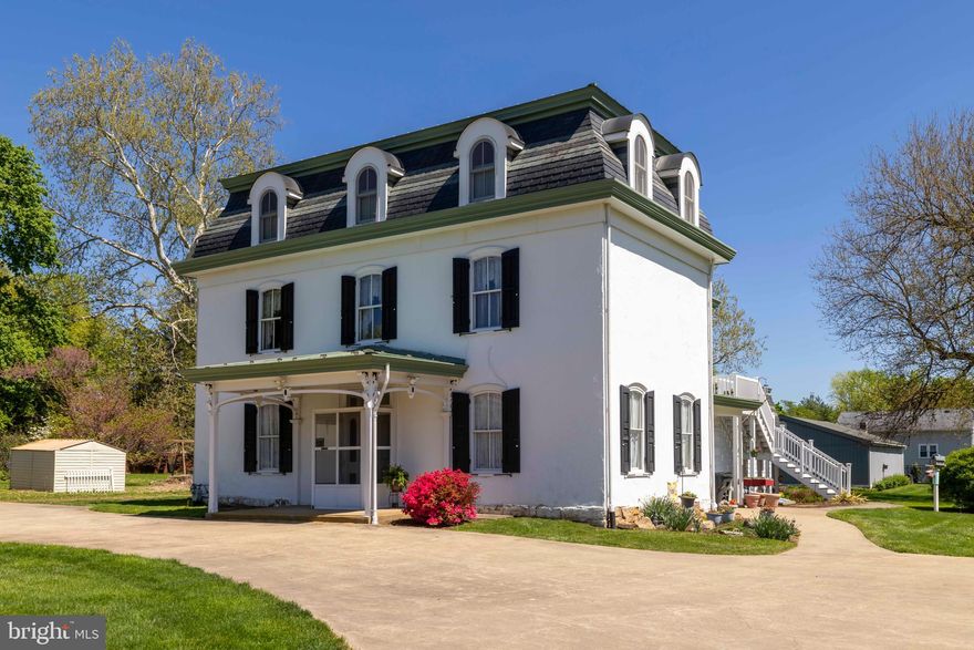 Welcome to the John Duncan House, built circa 1880, a serene 1-acre parcel in the heart of Churchville in Northampton Township. The home sits on land deeded by Wiliam Penn to Job Howell in 1684. In 1894, 84 acres of land, including the house, was transferred from Abraham Cornell to Isaac Edwards. The house was later owned by David Fetter and eventually his wife, Mary Dungan, upon his death. Mary Dungan was the daughter of John Dungan and she owned the land with her mother until 1913. 

Structures of this scale, authenticity, and character are seldom found. Spanning approximately 4,820 square feet, this architecturally striking residence balances timeless charm with modern livability, reflecting the highest standard of stewardship and a rare sense of legacy. From the moment you step inside, you'll appreciate the warmth and unique history that define this special property. The home has been in the same family for over sixty years, and it shows in the thoughtful upkeep, the enduring finishes, and the quiet sense of care to maintain the historic charm of this Mansard-style home. Throughout the home you'll find beautiful pine wood floors, gorgeous dormer windows, four well-proportioned bedrooms, and three full baths. A sun-drenched roof deck offers the perfect place to relax while enjoying serene views of the expansive backyard or celebrating the 4th of July with family and friends. The main level provides a compelling layer of flexibility. Currently configured, the quaint foyer welcomes you into a grand, light-filled living room with an expansive adjoining space ideal for a home office, creative studio, or guest suite. It is ideally suited for multigenerational living. In addition, there is a 1,400-square-foot contractor sized garage with loft storage, two full basements with outside entrances along with a root cellar basement - all ideal for storage, hobbies, or a flexible workspace.

Whether you envision an extended family life, visiting guests, or a distinctive retreat designed for hosting, the property's thoughtful configuration provides well maintained comfort, flexibility, and character. For the buyer who values history, flexibility, and authenticity, this is where you can make this house your home.