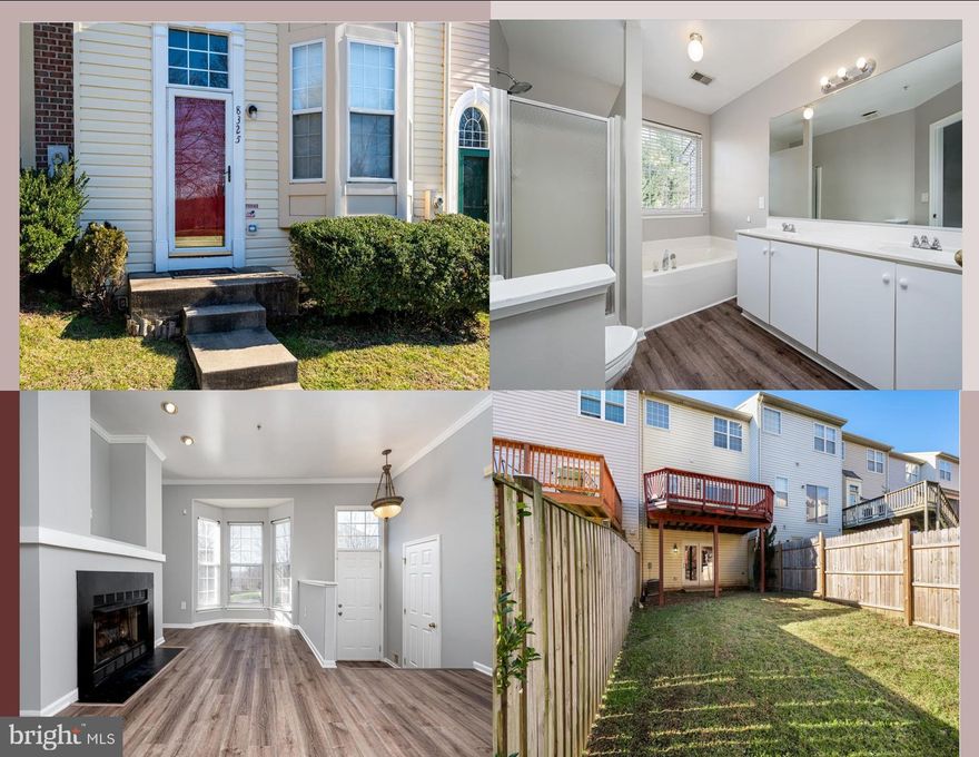 Welcome Home to this remodeled and spacious townhome in Greenspring Overlook! This home is completely move-in ready and open for your decorative flair. The new living and dining room flooring also flows to the upper level. You'll find the updated half bathroom and a deep coat closet to the left of the entryway. As you walk up the few steps into the living room, you'll notice how to open the living room with a fireplace, dining room, and kitchen- so much space for large, comfortable furniture and a dining table. The kitchen features a pantry, double sinks, and a garbage disposal and has enough room to add an island or bar table for entertainment. The newly painted deck is accessible through the sliding door, and you can turn this extended deck into your outdoor oasis. Heading to the upper level of this home, you'll walk right up to the loft, which can be used as a bedroom, office, or extra living area. The primary bedroom features a walk-in closet and a full bath attached to the room. The second bedroom and another full bathroom are also on the second floor. Both bedrooms have new LVP flooring in them as well. Finished basement with LVP flooring and large storage room.  This home is in the heart of Owings Mills and is close to so many shops, restaurants, doctors' offices, and the Metro, and it is minutes from significant commuter routes such as 795 and 695. A playground is directly across the street from this house, and the neighborhood is large enough for a long, scenic afternoon walk! Time to see this home in person and make it yours!