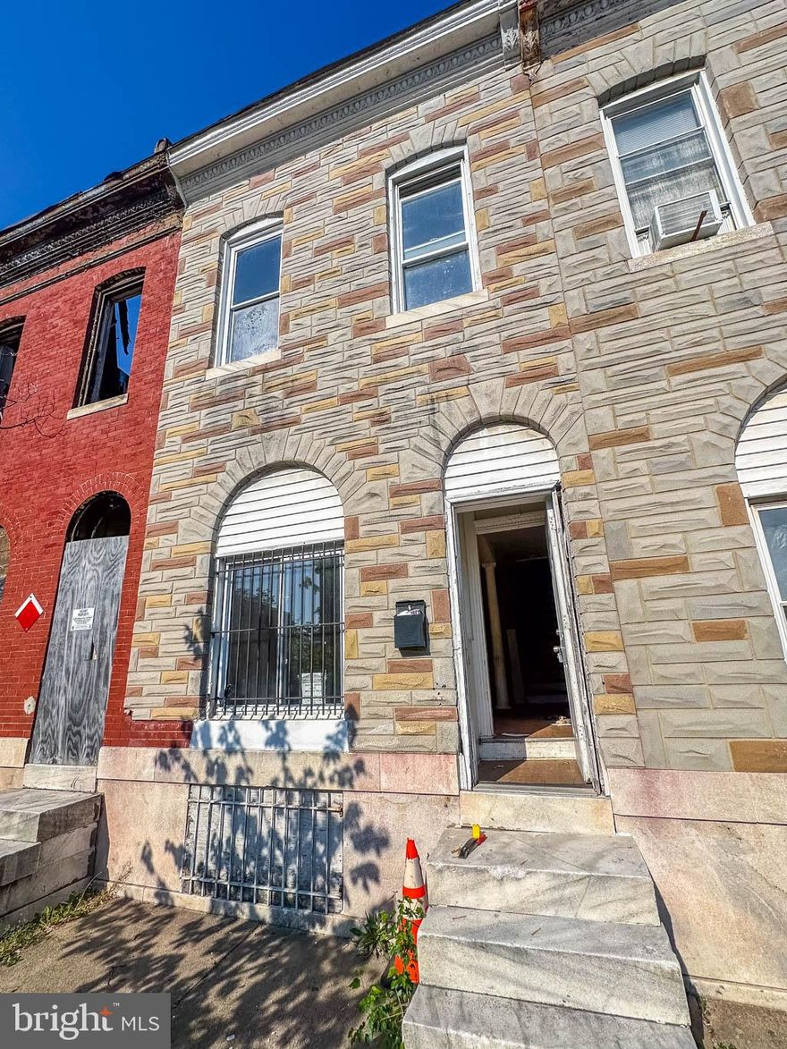 RENOVATION OPPORTUNITY!  Great opportunity to renovate and resell or renovate and add to your rental portfolio.  3 bedrooms and 1 full bath with an unfinished basement.  Conveniently close to Johns Hopkins Hospital.  Sold As-Is!