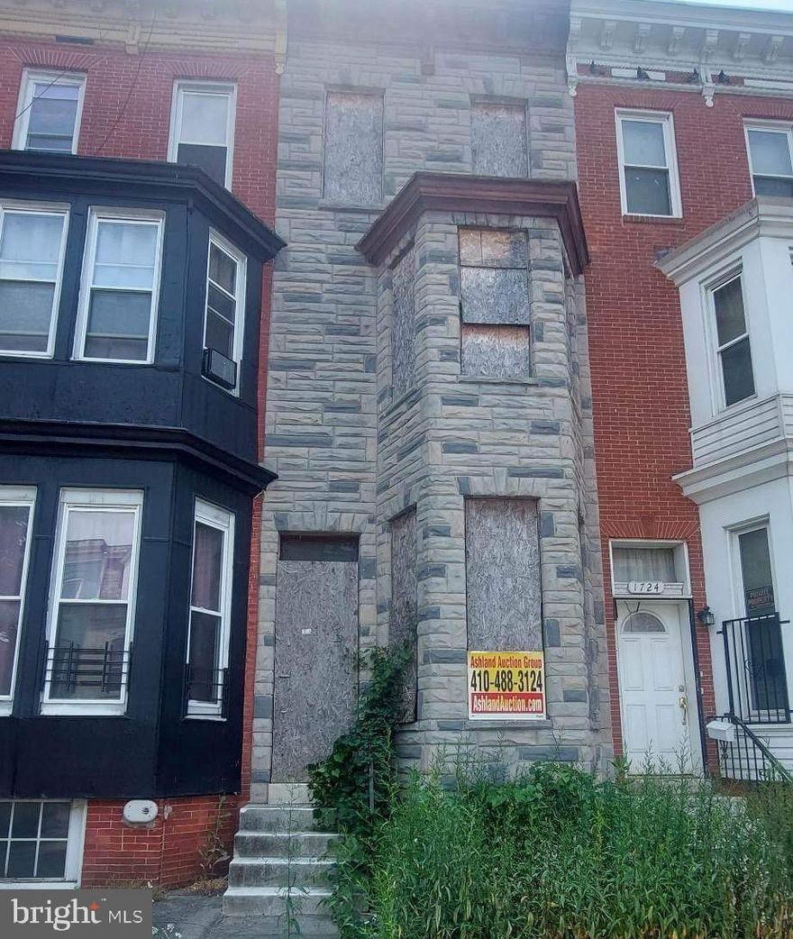 Perfect for investors!! In the up and coming druid hill area, this already gutted shell is ready to be brought back to life! With a new roof installed by the city in 2017 the opportunity is endless. Buyer to verify sqft. DO NOT ENTER PROPERTY.