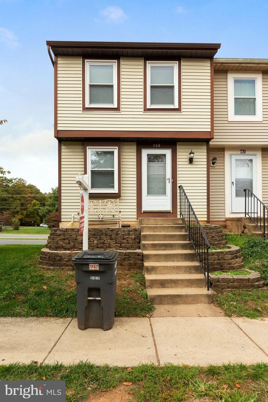 Welcome to this spacious end unit townhome in the heart of Sterling.  Close to NOVA Loudoun campus, Dulles Town Center, Shopping centers in Cascades.  We have two bedrooms, with a possible third in the rec room, there is a full bath in the rec room.  The entire unit is hardwood floors throughout, the basement has ceramic tile flooring. Property is available for the next lucky tenants, good credit score and favorable rental history is preferred.