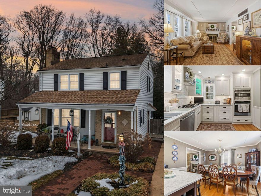 3 Bedrooms, 1 Full and 1 Half Bath — Offering approximately 2,138± finished square feet in the established Cedarwood community of Bel Air, this well-maintained Colonial blends custom craftsmanship with thoughtfully designed indoor and outdoor living spaces. The main level features a bright, functional layout enhanced by crown molding, ceiling trim details, a crystal dining room chandelier with decorative roundel, and a custom banister. A customized fireplace surround adds character, while the remodeled main bath and bedroom ceiling fans contribute to everyday comfort. The fully finished lower level showcases a craftsman-inspired design with a faux-rock fireplace and flexible space suited for recreation, hobbies, or entertaining, along with convenient rear access. Outside, the property creates a private backyard retreat centered around a saltwater in-ground pool with fountains, a pool house, flagstone accents, terraced landscaping, and a granite-topped grill area with faux-rock facing. Additional improvements include PVC porch posts, a brick side landing, gutter protectors, and a garden shed/workshop that expands storage and creative space. Ideally positioned near local parks, shopping, dining, and everyday conveniences, this Cedarwood home offers a strong balance of upgraded detail, functional living space, and inviting outdoor amenities in a well-established Bel Air setting.