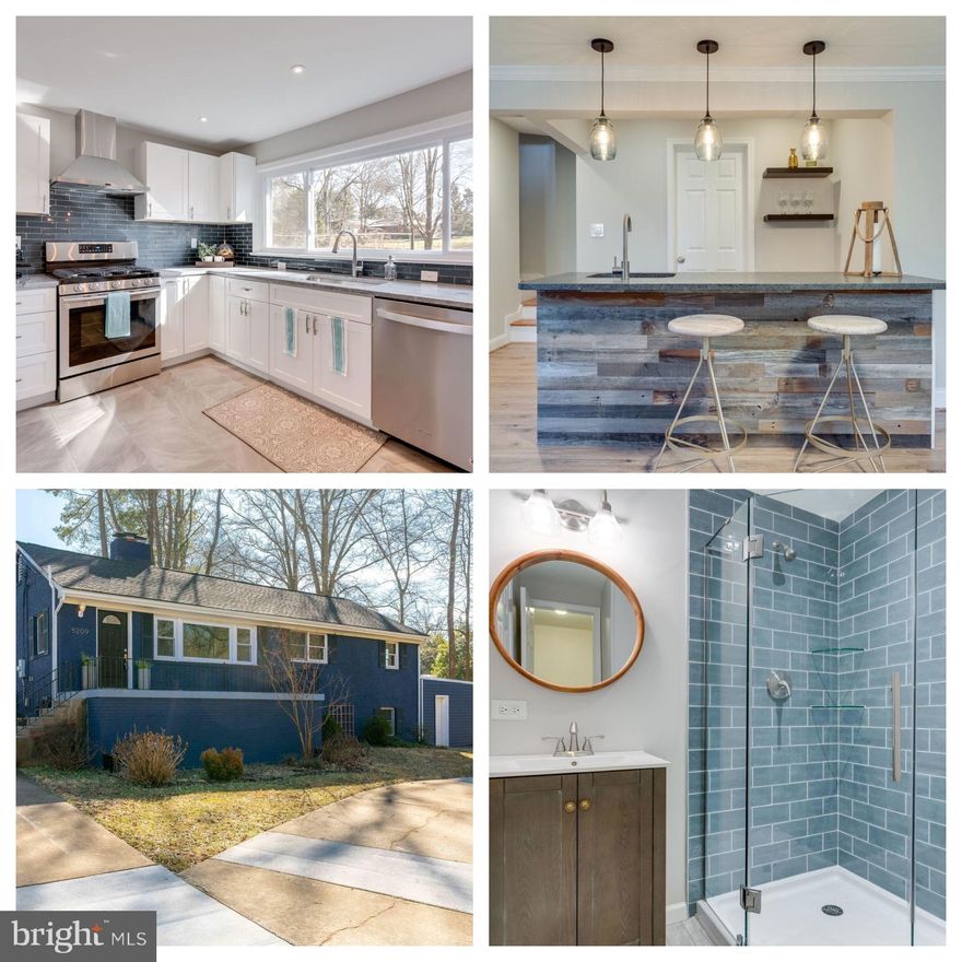 Enjoy modern style living in this custom renovation near historical Mount Vernon. Brand new eat-in kitchen over looks the large back yard with a deck for entertaining. Just step right outside for your summer BBQ s. Upstairs offers three great sized bedrooms and two new modern bathrooms. Hardwood floors on the main level. Enjoy the expansive basement with awesome wet bar area, two living spaces, a bedroom/den and full bath for your guests or convert to an in-law-suite with it s own entrance. Bonus storage room may be able to be converted back into a garage. Plenty of parking on the circular driveway. New roof in 2014. This home is close to Fort Belvoir and an easy commute to Old Town Alexandria. Plenty of shopping and restaurants nearby. **Priced below recent appraisal**