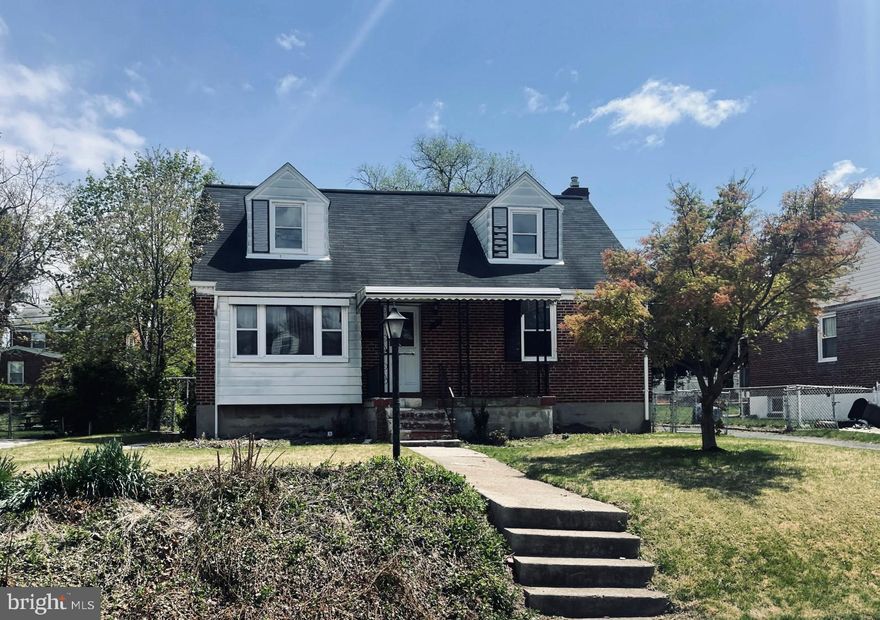 Don't miss this wonderful opportunity to own this solid brick frontporch home in the neighborhood of Milford Gardens.  Upon entry, you will be welcome with an open floor plan with hardwood floors, formal living room and dining room, nice sized kitchen, a full bath, and two large bedrooms with   built-in closets & ceiling fans.  Upper level has 2 more bedrooms and a full bath. The finished basement showcases family room with bar, another room that be converted as a den or another bedroom. The deck and wide yard at the rear is great for outdoor entertainment.