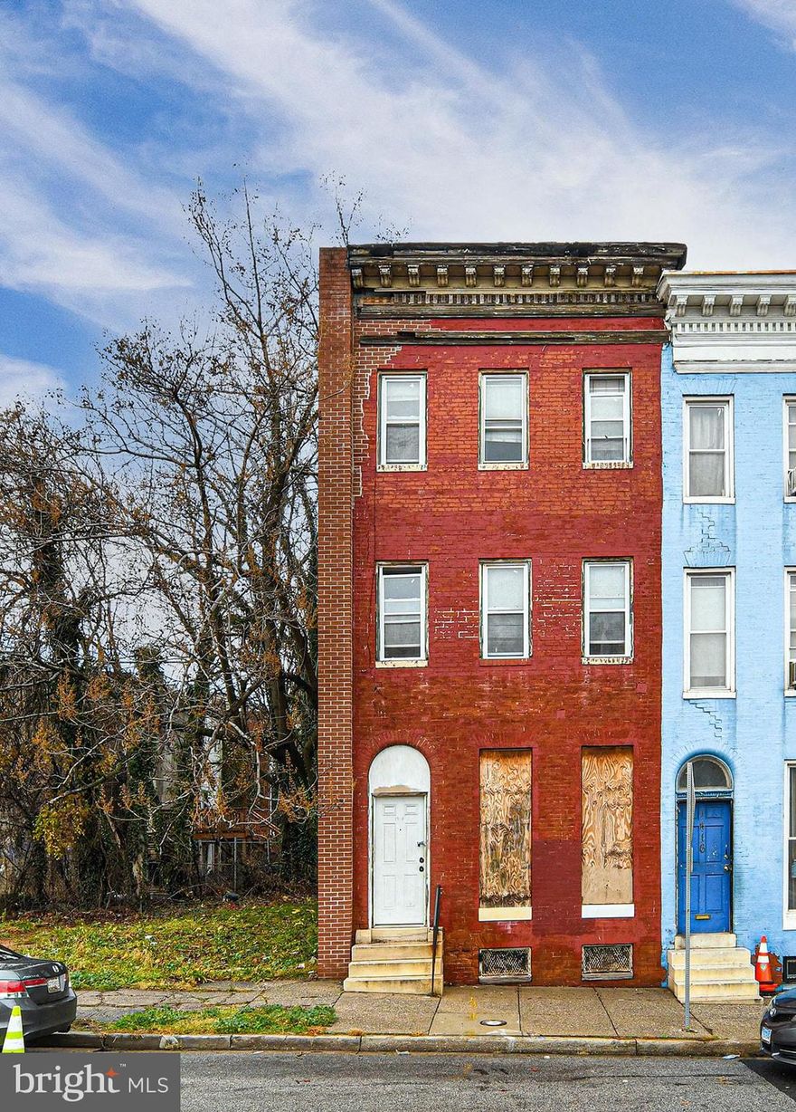 Incredible opportunity to create you new home or multifamily investment property from this blank palette in the heart Harlem Park . Situated just a few block from Hollins Market, local to all entertainment attractions convenient to University of MD, Johns Hopkins, Ravens and Oriole Stadiums and Under Armor's Campus. Now's the time complete the renovation project you've been longing for, either to occupy as your primary residence, renovate and resell or add your existing portfolio. Don't miss out on this opportunity. The owner has completed some of interior demo. This one won't last long!!!
