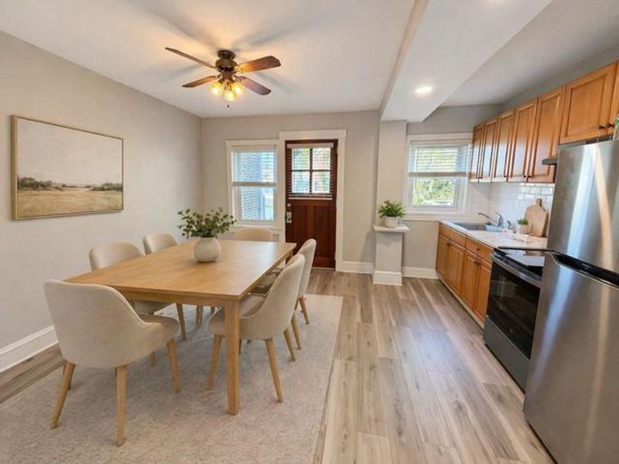 Bright, fresh, and move-in ready, this Union Park Gardens townhome welcomes you with brand-new carpet and fresh paint throughout. Enter through the charming enclosed front porch into a spacious living room filled with possibility. The eat-in kitchen has been refreshed with new flooring and offers a comfortable space for everyday meals and gatherings.
Out back, enjoy a generously sized yard—perfect for entertaining, relaxing, gardening, or creating your own outdoor oasis. Upstairs, you’ll find two freshly painted bedrooms offering clean, comfortable retreats.
Located in desirable Union Park Gardens, this home is ready for its next chapter. Some photos have been AI virtually staged to help buyers visualize furniture placement and design possibilities.