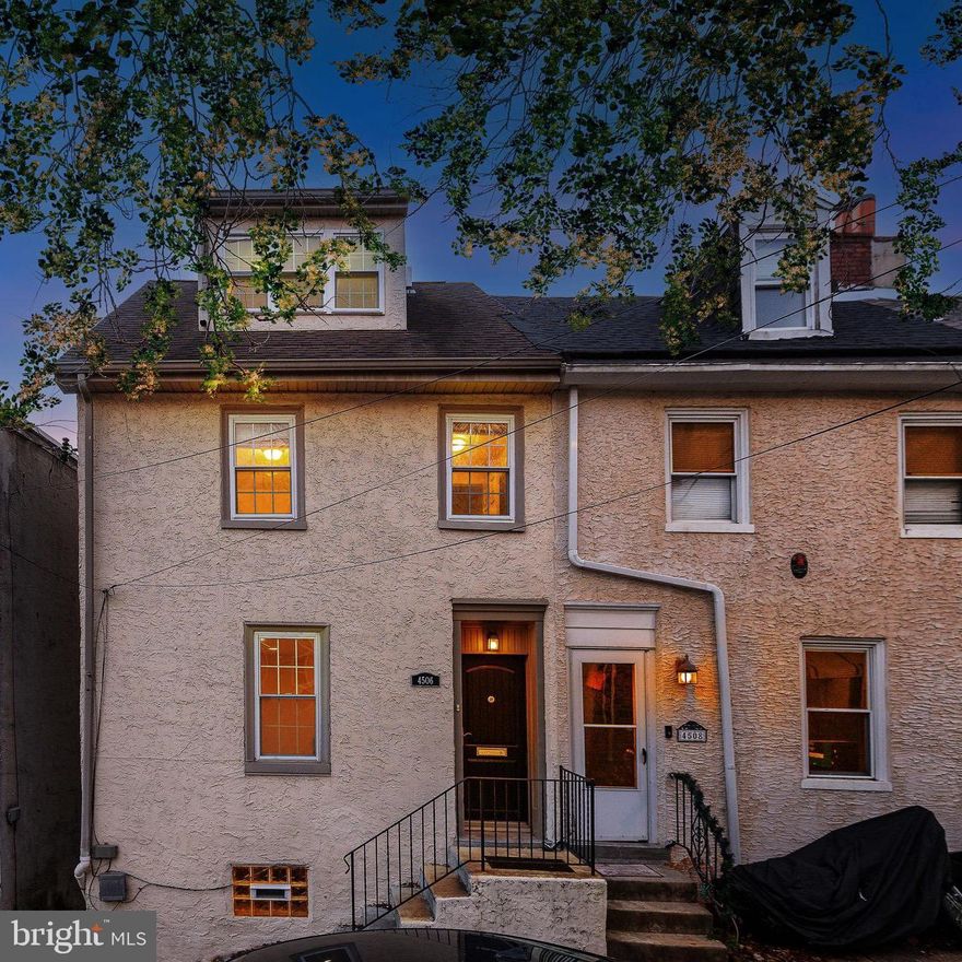 Just steps from Main Street Manayunk, the Schuylkill River Trail, and easy access to Fairmount Park for biking, running, and outdoor recreation, this 3-bedroom, 2.5-bath end-of-row home offers ≈ 1,800 sq ft of bright, versatile living with central air, multiple outdoor spaces, and skyline-view potential from the upper levels. The sun-filled living room features upgraded oak hardwood floors leading into a spacious eat-in kitchen with granite countertops, recessed lighting, breakfast bar, undermount sink, and stainless-steel appliances. Sliding glass doors open to a deck with hillside views ​- ideal for morning coffee or sunsets.

The primary suite includes a full bath and large closet. A second bedroom and updated hall bath complete this level. The upper loft level offers vaulted ceilings and oversized windows with dramatic city views, perfect for a bedroom, home office, or creative studio.

The finished walk-out lower level adds flexible living space with a powder room, laundry, storage, and access to the fenced backyard. Newer HVAC and hot water heater. Street parking nearby.

Quick access to regional rail, I-76, local cafés, restaurants, parks, and riverfront activities. A move-in-ready home combining urban convenience and outdoor living in vibrant Manayunk.​  Schedule your showings today!