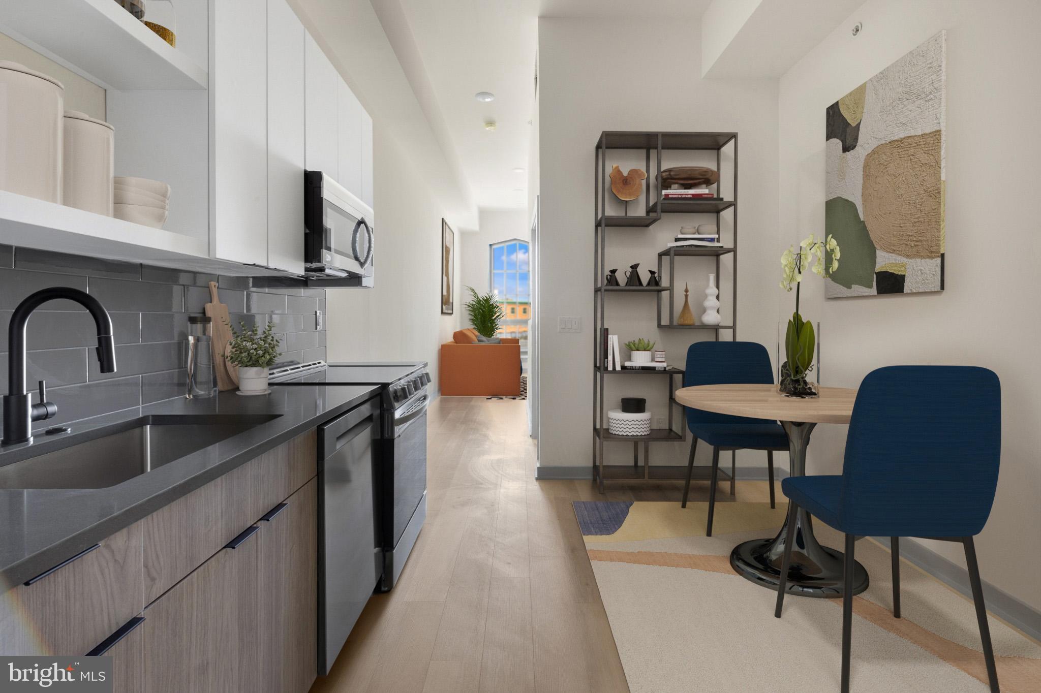 Available Early June | Leasing Special: 2 months free on a 15-month lease!
Welcome to The McDermott, a brand-new construction reviving the legacy of the historic McDermott’s Tavern, located in the Spring Garden neighborhood. Perfectly positioned equidistant between Temple University and City Hall, this contemporary multi-unit building sits directly on the Fairmount-Broad Subway Station, making Center City just minutes away. Each spacious one-bedroom apartment features elegant wood flooring, central air conditioning, and the convenience of in-unit laundry. The contemporary kitchens are outfitted with stainless steel appliances while floor-to-ceiling arched windows provide a touch of architectural grace and ample natural light. Generous closet space and high-end finishes add to the comfort and style of these units. The McDermott boasts a range of amenities including a rooftop deck with breathtaking 360-degree views, an elevator, off-street parking, two stairwells, a digital doorman, a bike room, and a dedicated trash room. Steps from Aldi and the Broad Street Line, you'll enjoy unmatched convenience and easy access to all of Philadelphia. These units won't last long - call today! Please note: photos may be from a similar unit; exact layouts & finishes may vary.
Lease Terms:
Generally, 1st month, 12th month, and 1 month security deposit due at, or prior to, lease signing. Other terms may be required by Landlord. $55 application fee per applicant. Pets are conditional on owner's approval and may require an additional fee , if accepted. (Generally, $500/dog and $250/cat). Tenants responsible for: electricity, cable/internet, and a $40/month flat water fee. Off-street parking is available on a first come, first serve basis for $300/month. Landlord Requirements: Applicants to make 3x the monthly rent in verifiable net income, credit history to be considered (i.e. no active collections), no evictions within the past 4 years, and must have a verifiable rental history with on-time rental payments. Exceptions to this criteria may exist under the law and will be considered.
Leasing Special Details: Price reflects 2 MONTHS FREE on a 15-month lease applied as a monthly discount. Tenant pays net effective rent for the initial lease term! Gross rent is $1,600/month, net effective rent is $1,387/month.