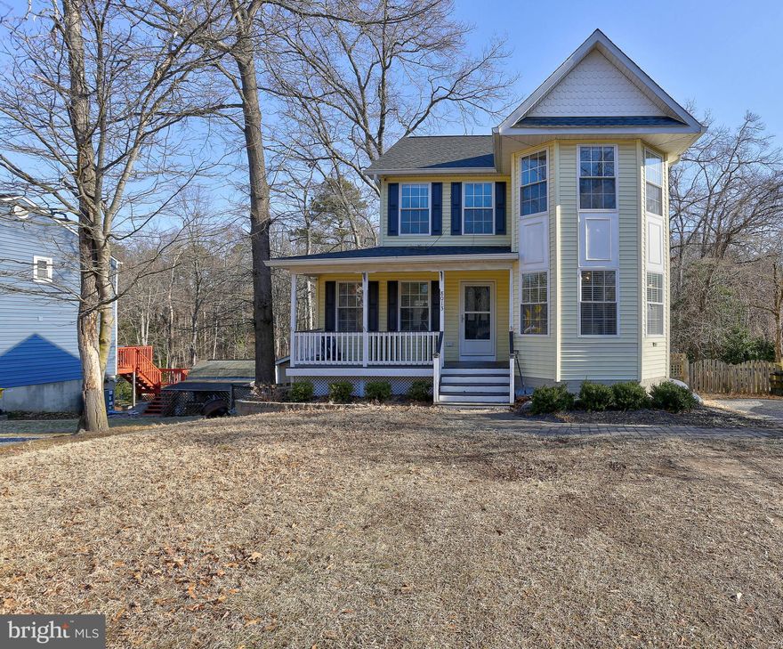 JUST REDUCED…Charming, Victorian Style, 4 Bedroom, 2 and 1 Half Bath, Home in the private community of Stone Haven awaits your personal touch. Stainless Steel Appliances, Quartz countertops, Crown Molding, Hardwood Laminate flooring and WW Carpet. Over 2400 Sqft of living space in this tranquil setting that backs up to woods and Stoney Creek. Large bedrooms with big closets! Amazing Primary Bedroom and the extra bonus area with Vaulted ceiling! Finished Basement with Pellet Stove for entertaining/rec room or theater room and walk-out to Lower Deck and Back Patio with fenced in back yard. 8 x 8 Shed with work bench. The craftmanship in this home is stellar and has lovely curb appeal! Community has 2 parks, one with a trail to the water for kayaking, paddle boarding and canoeing, the other with a Ball Field and Jungle Gym.  New Roof and HVAC all this and  NO HOA!!!!