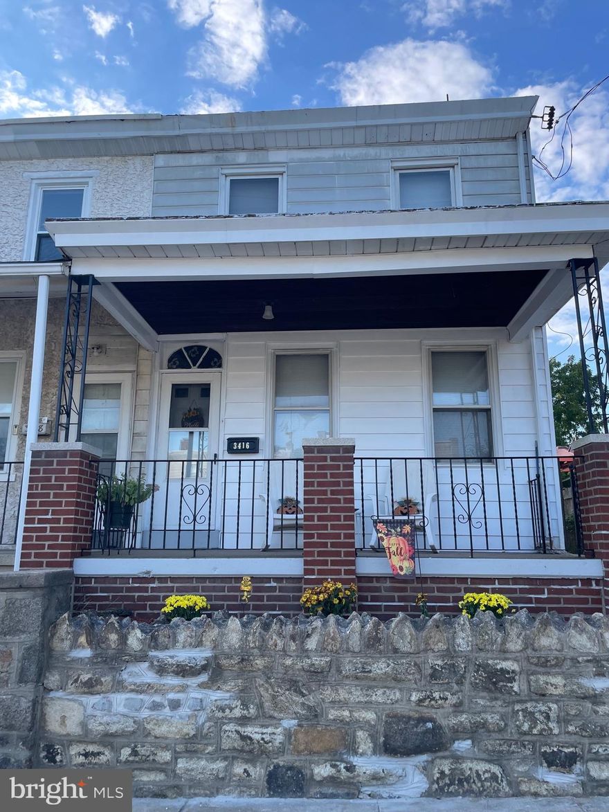 Charming three-bedroom twin welcomes you with a first floor that includes a beautiful wood archway and spacious 9-foot ceilings, with a freshly painted interior throughout the home (except the primary bedroom and hallway). The first floor features an office or craft room, an updated kitchen and dining room both with  new ceilings, new countertop, some new cabinets, a new dishwasher, and a newer stove, plus an exterior exit to a nice-sized fenced in yard — perfect for a garden, entertaining, or fun outdoor activities. New flooring has been installed in the office. Upstairs, three bedrooms with new carpet and a full bath which has also been recently remodeled.  The full basement has been freshly painted, the oil tank has been replaced and relocated outside the home, and new light fixtures have been installed throughout. Outside, a 2 car detached garage and oversized extra lot provide additional space. This is an estate and being sold in as is condition.