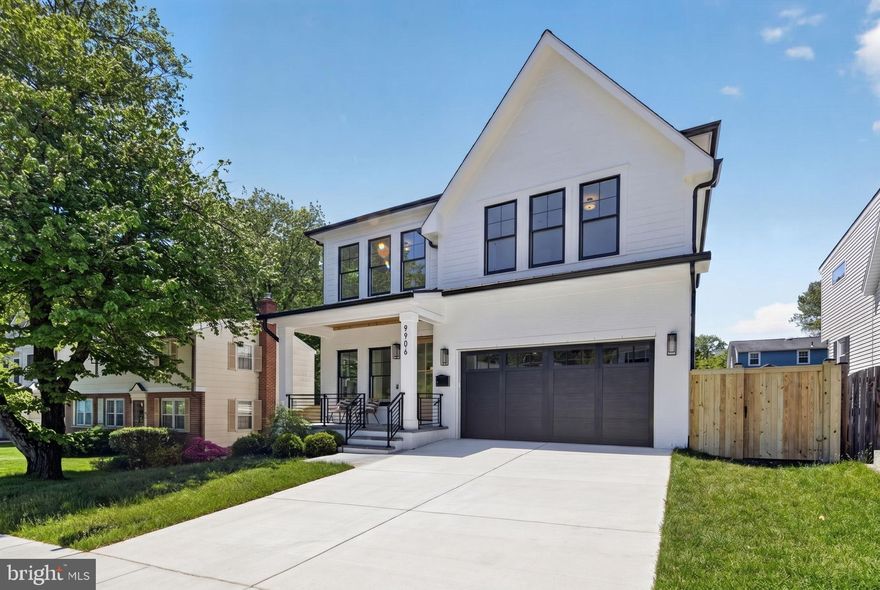 Brand new construction in Wildwood, one of Bethesda's walkable neighborhoods. This four-level home delivers 4,494 finished square feet with six bedrooms, five full bathrooms, a half bath, and an attached garage. The layout gives you real flexibility at every level.

The main living floor is where this home makes its first impression. White shaker cabinetry, quartz countertops, a large island with seating, brass hardware, and a full suite of stainless appliances anchor the kitchen, which opens directly to the breakfast area and a spacious family room with a gas fireplace. A separate living room at the front of the home is surrounded by windows and feels like its own retreat. Sliding doors off the back of the house lead to a covered porch and a fully fenced, flat yard.

Upstairs, the primary suite runs nearly the full width of the home with two closets and a spa-caliber bathroom featuring a freestanding soaking tub, a rain head walk-in shower with a built-in bench, and large format tile throughout. Three additional bedrooms, two full bathrooms, and an upstairs laundry room complete this level.

The lower level adds a fifth bedroom with a full bath, a large family room, an exercise room, and dedicated storage. The fourth level functions as a private suite with its own bedroom, full bath, and sitting room, ideal for guests, extended family, or a live-in situation.

Wide-plank hardwood floors, crown molding, and recessed lighting run throughout. 

Steps to Fleming Local Park and the Bethesda Trolley Trail. Walkable to Wildwood Shopping Center. Close to Grosvenor-Strathmore Metro, I-495, and I-270. Sought-after Montgomery County schools.