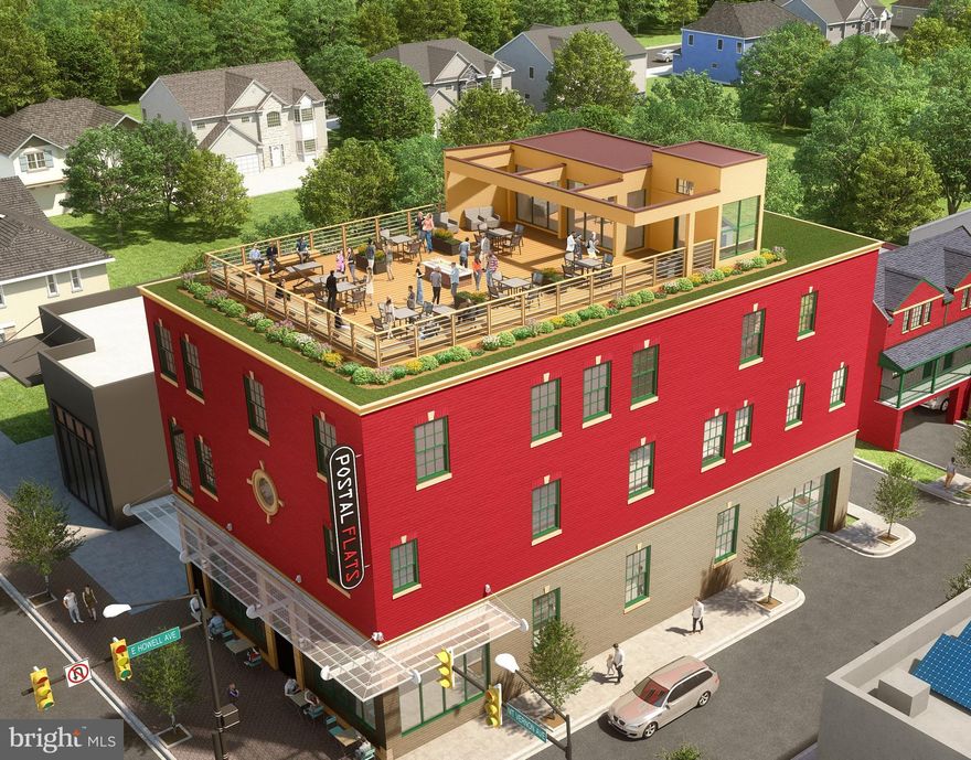 Looking for an awesome location in the eclectic Del Ray neighborhood with a huge wow factor, and income from solid tenants to partially offset your mortgage? This 3-story brick building with art-deco elements is your answer. Referred to as “perhaps the most distinctive building” on Mt. Vernon Ave., AKA the “Main Street” of Del Ray, now you can put your own personal design stamp on a luxury residential conversion of the third floor of this 13,000 SF mixed-use building. Currently built out as high-end creative office space, it’s ready for a new owner to carry out his/her own vision. Seller is offering it as is only. Conversion to residential on 3rd floor is at option/cost of Purchaser. 
Zoning is CL (Commercial Low), which allows residential over the existing commercial, up to four 1-BR units or a single unit as conceived. Renderings for a 3-BR, 2-BA, approx. 3,500 SF floor are included in the offering as an example of what the space could look like if converted. An interior staircase on the third floor leads to the wow factor--a small penthouse space and a rooftop deck, where you’ll see outstanding views of both Del Ray and the greater Alexandria area. Rooftop decks are fast becoming a major value-added feature in urban development, and here’s an opportunity to maximize this space too. 
Included in the offering, and must be sold with, are 115 E. Howell Ave. (2,875 SF; Tax ID 14958500) and 117 E. Howell Ave. (2,875 SF; Tax ID 14959000), both zoned RB residential. 1908 Mt. Vernon Ave. (Tax ID 14960010), is the “parent” parcel of these lots and its assessment includes their value. The residential lots are used for parking by the  tenants under a special-use permit that will need to be renewed by the new owner. A big plus to a new owner are the parking spaces on these lots, incredible to find anywhere in Alexandria. The second floor office space was upgraded in 2023 with new carpet and paint at a cost of $30,000, and the existing third floor office space underwent a $230K renovation in 2008, including skylights.
Ground floor tenant USPS and second floor iData  are both on 5-year leases expiring 12/31/2028. USPS has one additional 5-year option.  $225,000 in gross income, before expenses. 
Property is also listed under Commercial. See MLS# VAAX2029718.