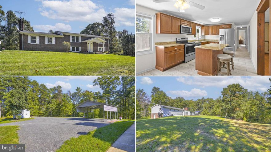 Nestled on 29.5 acres of serene, wooded privacy, this exceptional estate offers a rare blend of character, modern updates, and endless potential. Inside the 2,700+ sq ft home, you’re welcomed by distinctive features like a striking cedar beam and dual staircases that add warmth and architectural charm. The spacious kitchen is a standout, featuring granite countertops, stainless steel appliances, tile flooring, and abundant cabinetry—perfect for both everyday living and entertaining.

The home offers generously sized bedrooms, an updated guest bath, and a luxurious owner’s suite complete with a walk-in closet and a beautifully renovated en-suite with floor-to-ceiling tile and a walk-in shower. The main level provides multiple gathering spaces, including a formal dining room, a large family room, and a unique all-season room filled with natural light.

The finished basement expands your living space with a cozy wood stove, three additional bedrooms, and a fully updated bathroom—ideal for guests or flexible living needs. Outside, two open field areas offer endless opportunities for recreation, gardening, or even horses, while the detached workshop with its own 200-amp service is perfect for hobbies, storage, or projects.

With major updates including a newer roof, HVAC system, well pump, and hot water heater, this home offers peace of mind along with its natural beauty—all just minutes from shopping, dining, and Pax River.