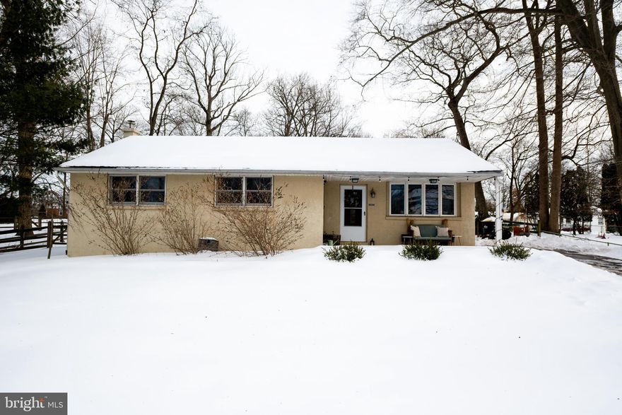 Welcome home to this charming 3-bedroom, 1 bath ranched located in desirable Worcester Township and the Methacton School District. This home features beautiful hardwood floors, a unique stone accent wall in the living room, and a spacious basement offering additional storage or finishing potential. Enjoy a large fenced in backyard perfect for outdoor entertaining. This home also has a newer roof that was installed in 2021 and a one-year-old pellet stove that is included in the sale at no cost to the buyer. The long driveway also provides parking for up to 5-6 vehicles. Don't miss this opportunity for a convenient one floor living with plenty of character!