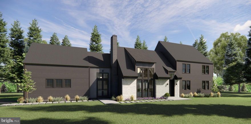 Discover the epitome of luxury living with this brand-new construction 5 bedroom, 5.5 bathroom home in the heart of Villanova, Radnor Township. Set on nearly an acre of level, picturesque land, this 4,200+ SqFt new home offers an incredible opportunity to personalize your dream residence. Designed for modern living, the thoughtful floor plan harmonizes elegant design with functionality. The home showcases exceptional craftsmanship and meticulous attention to detail, paired with premium finishes throughout. The heart of the home is the expansive custom kitchen with custom cabinetry, featuring a large island, breakfast area, and an open flow into a sunlit family room adorned with a coffered ceiling and fireplace. The family room opens to a deck or patio, perfect for seamless indoor-outdoor entertaining. A butler’s pantry leads to a sophisticated dining room with beautiful moldings, while a bright and private office space and a spacious mudroom complete the main floor. On the second level, retreat to the luxurious primary suite with a tray ceiling, custom walk-in closet,  spa-like soaking tub in the gorgeous bathroom, and a serene ambiance. The home also includes four additional generously sized bedrooms, each with its own en-suite bath, as well as a versatile loft space and a convenient second-floor laundry room. Optional main-level features include a sunroom, second office, additional powder room, or a first-floor primary suite with a full bath. For added flexibility, the third floor can be customized to include an additional bedroom suite or an office space. The full basement is pre-plumbed for a bathroom and offers two finishing options to suit your needs. Outside, the level lot provides ample space for a pool, while a two-car garage adds convenience. Nestled in a prestigious Villanova neighborhood within the award-winning Radnor School District, this home is just minutes from the R5 train line to Philadelphia, major highways, local dining, and shopping. Taxes and square footage are the responsibility of the buyer to have verified. Renderings are for marketing purposes only.