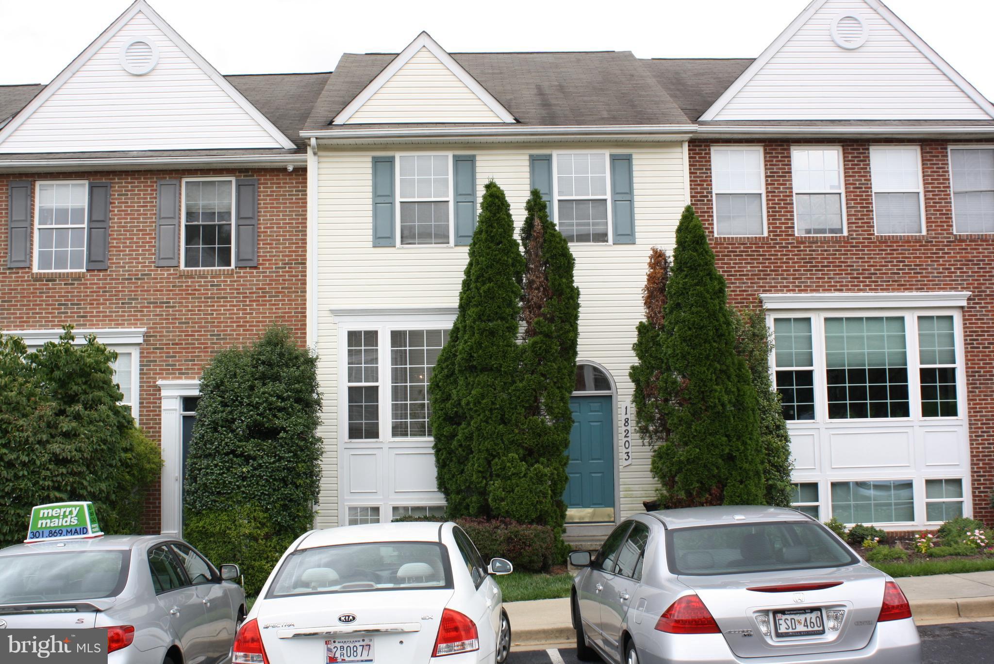 Spacious TH with hardwd floors on main level Open floorplan with Kitchen island and adjacent family room 3 BRs upstairs * LA upstairs too * Basement has 1 room finished and is a level walkout. Lawn maintenance by HOA Comm. amenities include pool Close to soccerplex Pets OK with owner, with xtra deposit Avail. Now * Vacant * Call CSS