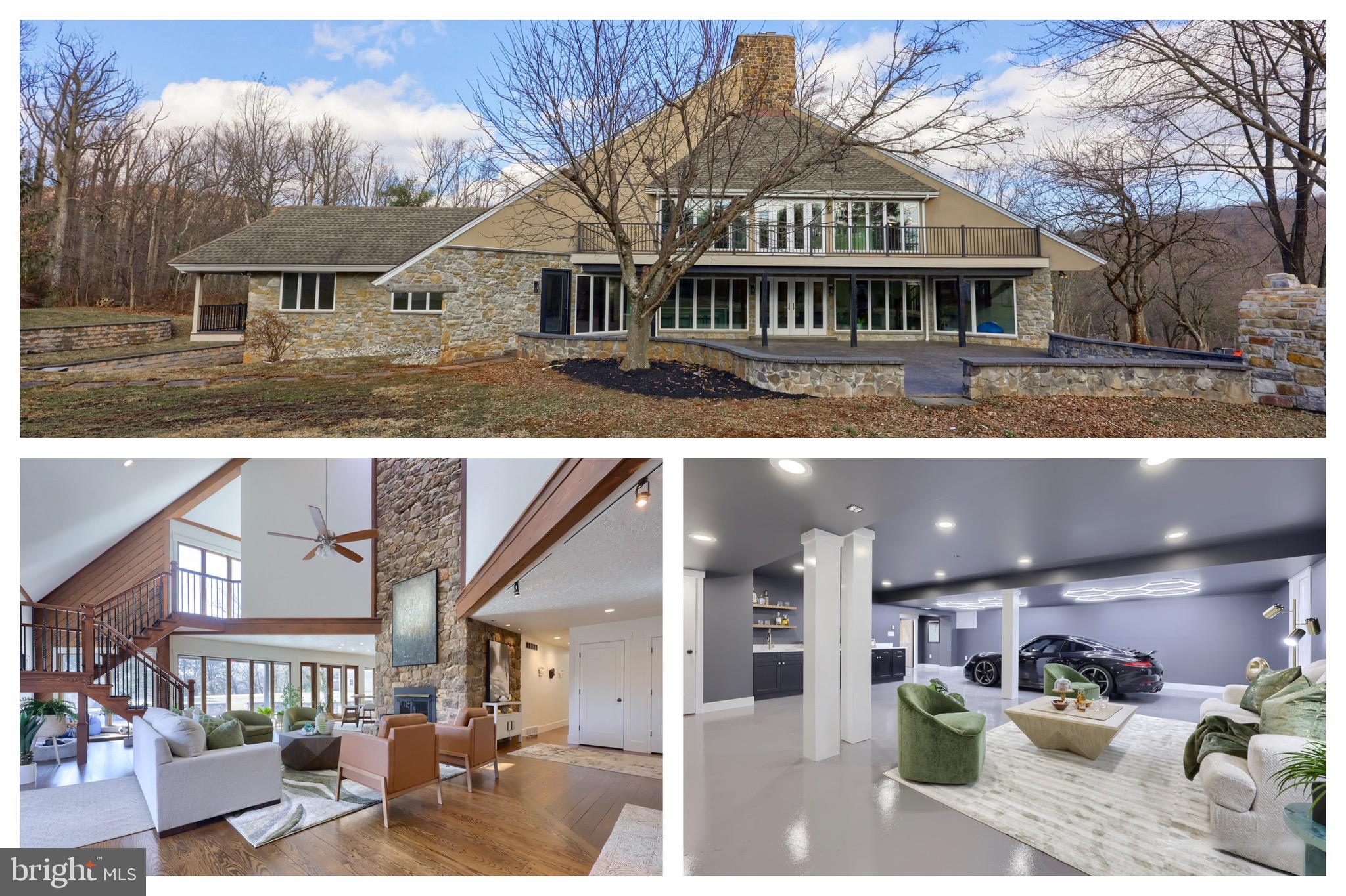 Experience elevated living in beautiful Lititz, PA!
Nestled on 5.9 private acres, this beautifully renovated contemporary home offers an extraordinary blend of modern luxury and natural serenity. From the moment you step inside, you’ll be captivated by soaring ceilings, a grand stone fireplace, and sun-drenched living spaces. An abundance of skylights and a striking bank of south-facing windows across both floors bathe the home in natural light, creating a warm and inviting atmosphere.
Beyond the main living area is the new custom kitchen. It's a chef's delight, weaving modern amenities into the charm of the home, and flows beautifully with the spacious living and dining areas. Just outside the kitchen through a bank of windows is a large, beautiful patio perfect for summertime entertaining, featuring a stone pizza oven and overlooking the serene backyard and the sprawl of the property beyond.
Moving through, you'll find the stunning primary suite. The spa-like bath features a soaking tub and shower, every bit as spacious as you would expect. Heated tile floors, spacious closets, and its own patio outside make this space a restful haven that you'll not want to leave.
Continuing through the main floor, you'll find the laundry facilities and guest bath, and 3 more bedrooms, all beautifully appointed and spacious, including a bedroom featuring patio doors opening to a large deck.
Moving upstairs you'll find another amazing 1,000+ SF space that showcases the best features of the home; soaring ceilings, the stone chimney, and so much light. This space makes an amazing indoor/outdoor entertaining space with a large deck, and the bathroom provides functionality for this to be a bedroom if desired.
If you love cars, the lower level is a dream come true. The 3 car garage features drive in access to the entertaining area, allowing for 2 more cars to be parked in the space. The wet bar and half bath round out this space and make it perfect for your enjoyment, and there's plenty of space to add your movie theater or make it your game room.
Imagine having all this, and being 10 minutes from downtown Lititz with Lancaster Airport just beyond, while living in amazing privacy a short walk away from the entrance to thousands of acres of public forest & nature preserves. The entrance to the famed Horseshoe Trail is conveniently accessed from the home, perfect for many miles of walking, biking or horseback riding. Proximity to all these amenities and more make this a property well worth considering as a vacation rental, which is a use that's allowed by right meaning you could simply make the purchase and immediately start operating! The owners are currently in the process of furnishing the home for that purpose.
The property itself has a spacious meadow and run-in shed for horses, or the animals of your choice. There's also an unfinished guest house/shed ready for your ideas.
Besides all the new upgrades, the home had new water heaters in 2019, new HVAC in 2011, and new roof in 2008, and is well positioned for its next owner. The geothermal system helps with efficiency, and the central vacuum is in place for your convenience. Don't miss the opportunity to make this amazing home yours!