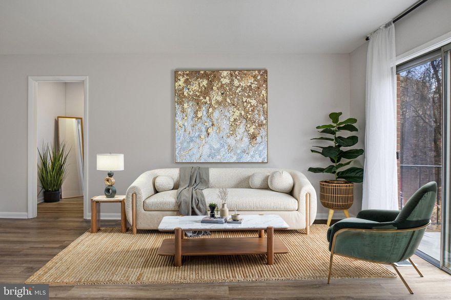 Nestled within the serene Parkside Condominiums, this beautifully updated one-bedroom, one-bath residence offers comfortable living in a well-established Bethesda community. The bright, open layout seamlessly connects the living and dining areas, creating an inviting space for both everyday living and entertaining. Rich wood flooring adds warmth throughout the main living area, while the spacious bedroom features plush carpeting and a large walk-in closet for ample storage.  

The kitchen is thoughtfully designed with quality appliances including a gas range, range hood, dishwasher, and refrigerator, providing both functionality and style. Large windows allow natural light to fill the home, enhancing the airy and welcoming atmosphere.

Residents enjoy beautifully maintained common grounds along with community amenities that include an outdoor pool, tennis and pickleball courts, clubhouse, walking paths, and nearby bike and jogging trails. Ample off-street and lighted parking adds everyday convenience.

Ideally located in Bethesda with easy access to shopping, dining, parks, and major commuter routes. Just minutes from the North Bethesda and Grosvenor–Strathmore Metro stations with quick connections to Rockville Pike (MD-355), Montrose Road, and I-495 for convenient commuting to Washington, DC and surrounding areas. Nearby amenities include Pike & Rose, Westfield Montgomery Mall, Whole Foods, Trader Joe’s, Giant, and a wide variety of restaurants, cafés, and retail. Parks, walking trails, and the Strathmore Music Center, Georgetown Prep are all close by, offering both outdoor recreation and cultural attractions in the heart of Bethesda. Parkside Condominium was recognized in 2025 as “Community Association of the Year – Large Community” by the Community Associations Institute’s Washington Metropolitan Chapter, highlighting the community’s strong governance, engagement, and quality of life.