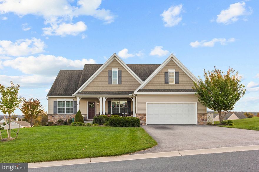 Scenic Susquehanna Ridings! Built in 2018, this stunning 3092 sq ft.  Keystone ranch offers a rare blend of modern comfort, flexibility, and scenic beauty. With 4 bedrooms and 2.5 bathrooms, the home is thoughtfully designed for Multi-Generational Living, featuring 2  Full Kitchens and open floor plans on both levels.
The main level showcases hardwood floors, abundant natural light, and beautiful scenic views from nearly every window with large bedrooms and guest bathroom.  The master bedroom  suite includes a walk-in closet with jacuzzi tub & shower in the master bath, while the main kitchen with granite counters and large center island is enhanced with a reverse osmosis faucet, a pantry closet, and seamless flow into the living and dining spaces with a laundry/mud room with an inside entrance into the garage.
The walk-out finished basement expands the living area with vinyl plank flooring, a second kitchen, and a theater-ready space, making it ideal for extended family, guests, or entertaining. Over One 1000 sq ft of storage! Step outside to enjoy the rear upper deck, patio, and fully fenced yard, perfect for relaxing or hosting gatherings.  If you like to entertain... this is for you! A shed also adds convenient outdoor storage.
This home combines privacy, versatility, and modern finishes—set against a backdrop of truly beautiful views!  Seller is Agent.