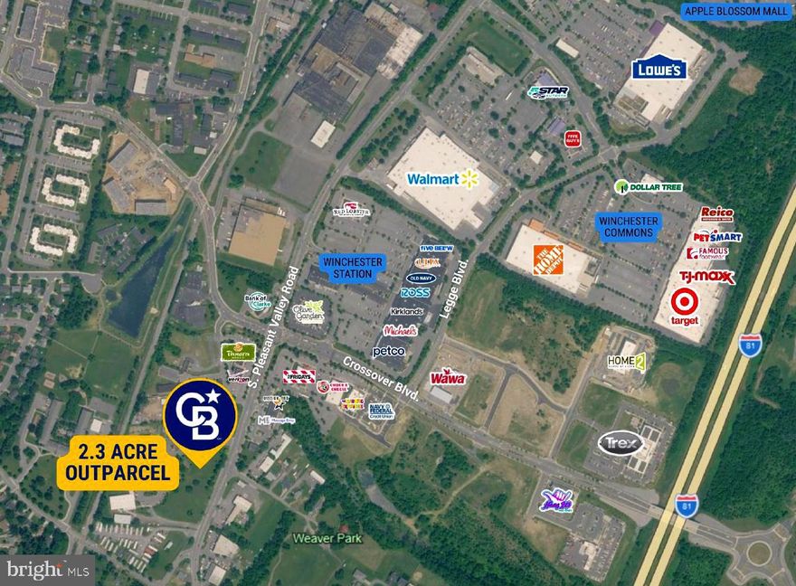 2.3 Acre Outparcel on Pleasant Valley Road for Sale   Neighbors include Walmart, Ross, Target, Panera Bread, Olive Garden, Petco, and the list goes on! Zoned CM1, ideal for auto sales, offices, retail, and flex development. All utilities to site. Outstanding proximity to massive commercial and multifamily growth. VA's fastest growing City in it's fastest growing commercial district. Almost 500' feet of frontage on Pleasant Valley! Asking $1.1M.