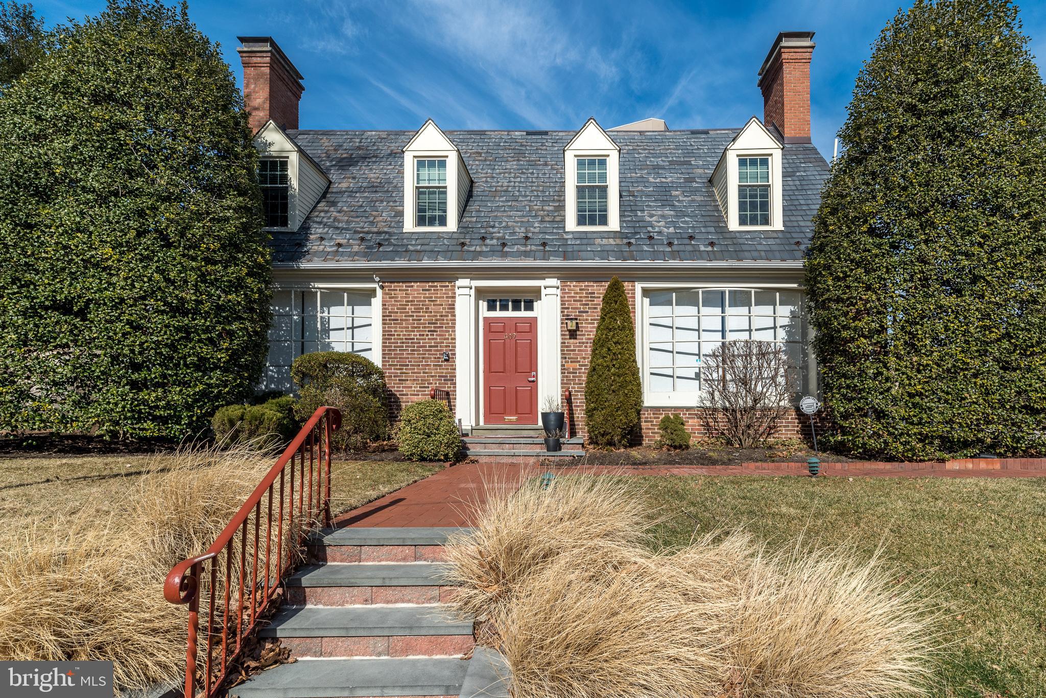 Stunning expanded all brick cape conveniently located in downtown Jenkintown.  Within easy walking distance to shops, restaurants, Septa train and York Road, this mixed-use office/residence has many possibilities for both the home and small business owner. This unique property, on a quiet but very centrally located street, is truly one of a kind. Meticulously designed and maintained, the main floor is currently a dental office in a 1200 sq ft area but can be easily renovated for another residential or commercial use, as per the zoning category. The second floor features a 2BR/1BA apartment accessible by private entrance with finished original walnut hardwood floors, vaulted beamed ceilings, brick gas fireplace, sleek contemporary chef’s kitchen, arched doorways & lots of light. The renovated lower level 1BR/1BA apartment, approximately 500 sq ft, boasts a Zen-like spa shower/sauna and kitchenette with ample storage. There is also a security system, complete basement waterproofing system, and dual zoned HVAC units. The building also features a separate windowed storage room which is privately accessed from the exterior and can be used for almost any purpose including a small office space. In the rear of the building is a beautiful English garden, patio with brick walkways, rear first floor entrance and side driveway parking for up to 6 vehicles. On-street non-metered parking is also available.